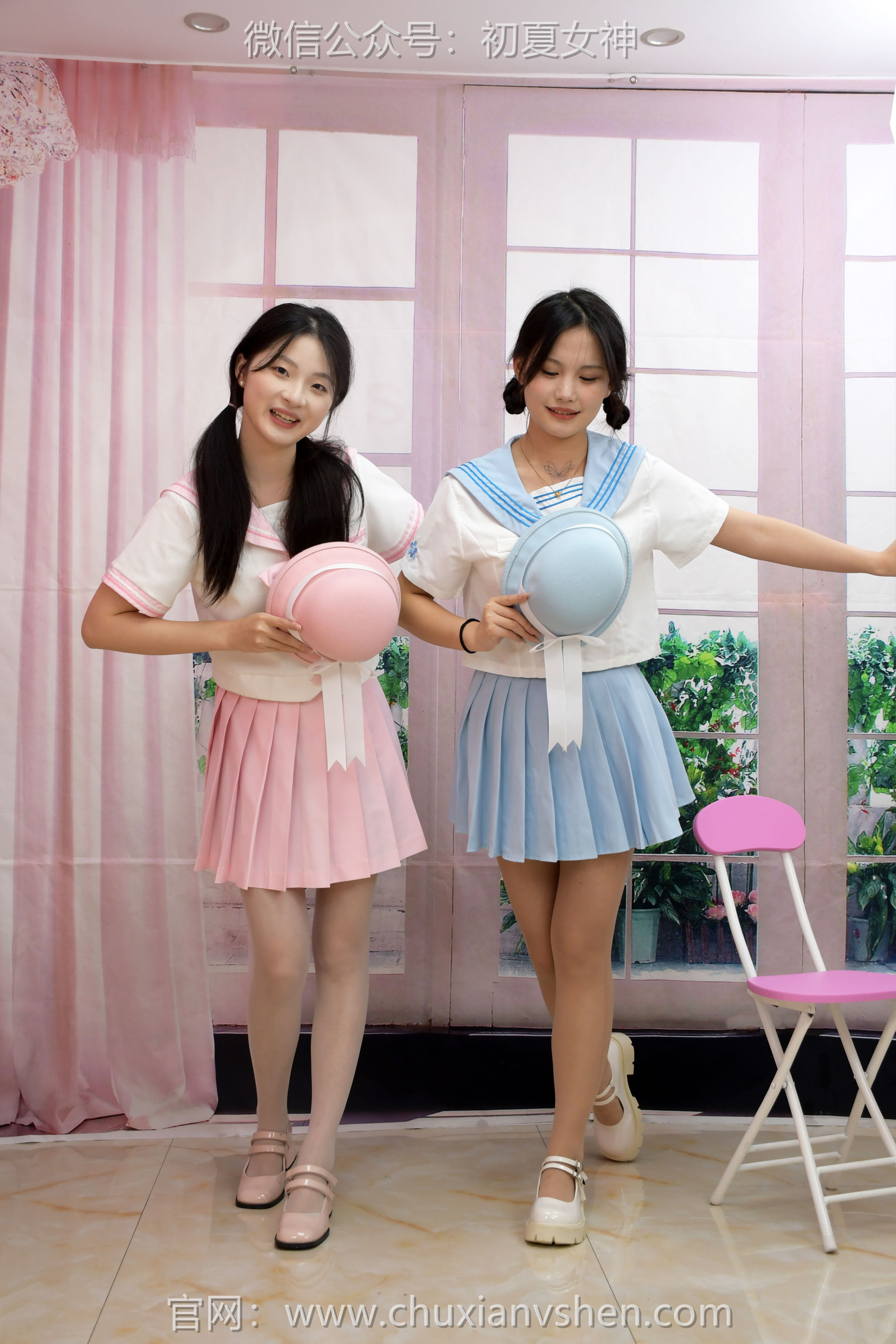 初夏女神 No.292 安妮&幺幺 粉蓝双花/(99P)