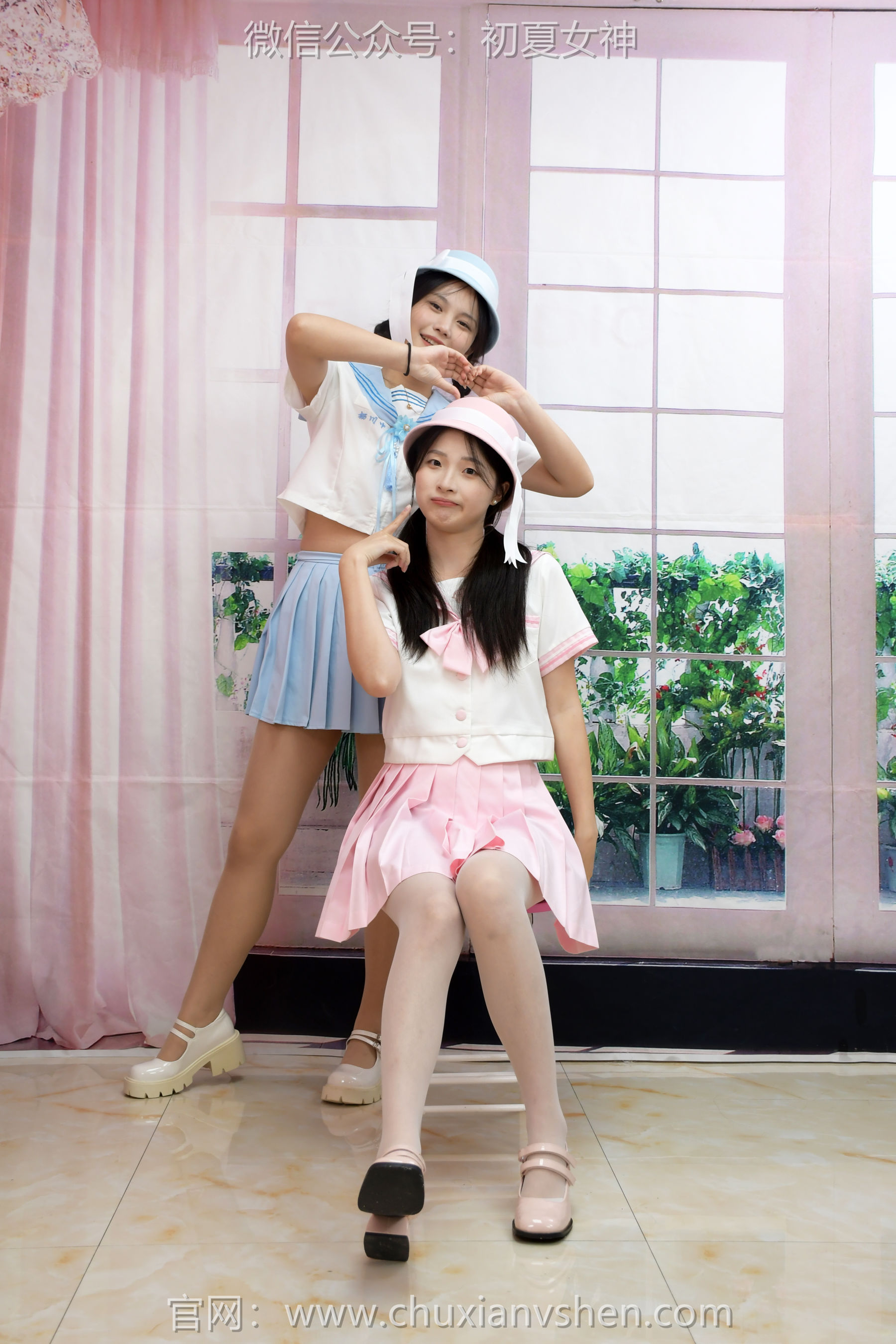 初夏女神 No.292 安妮&幺幺 粉蓝双花/(99P)