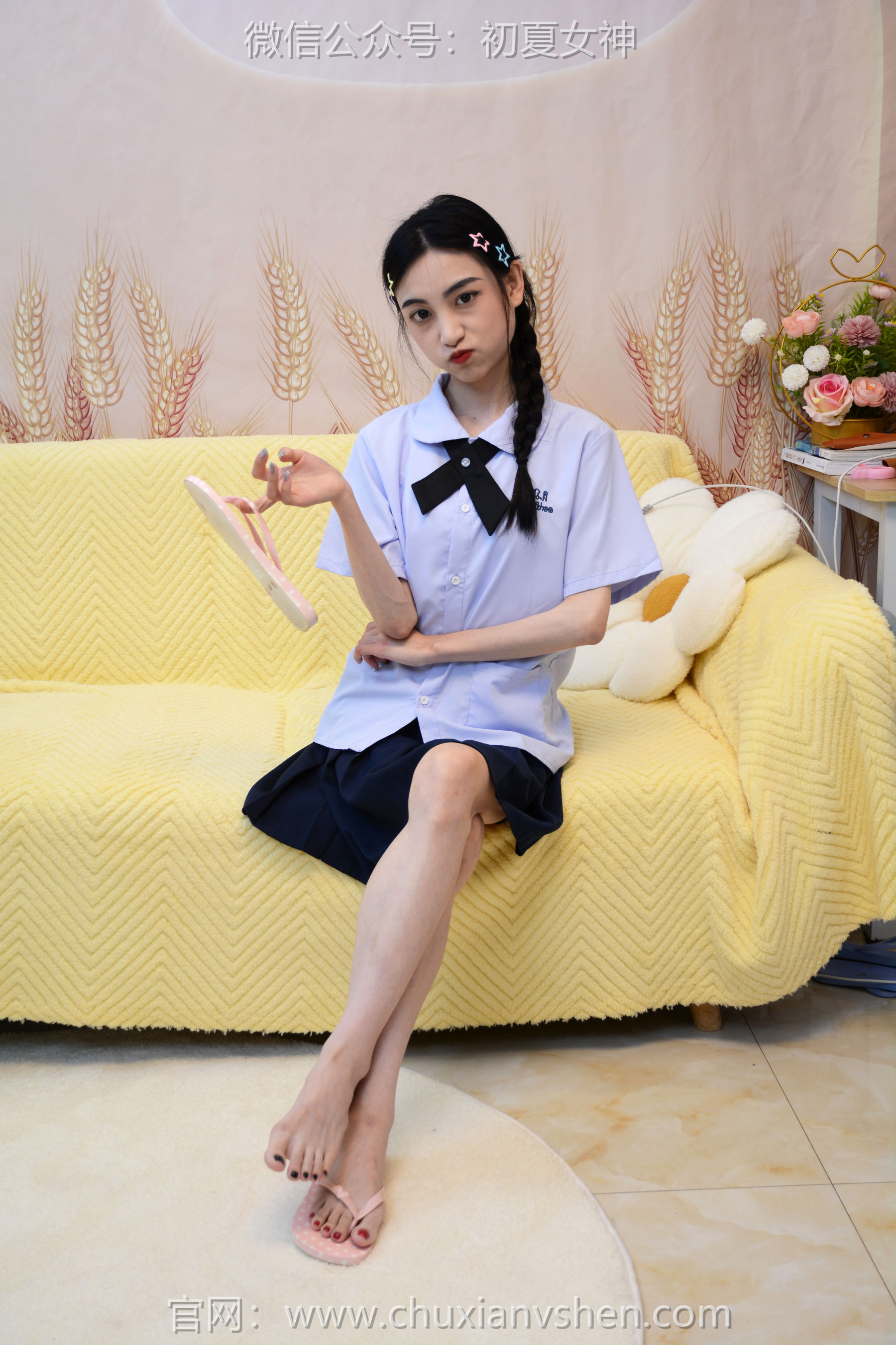 初夏女神 No.291 柒柒 粉蓝白/(90P)