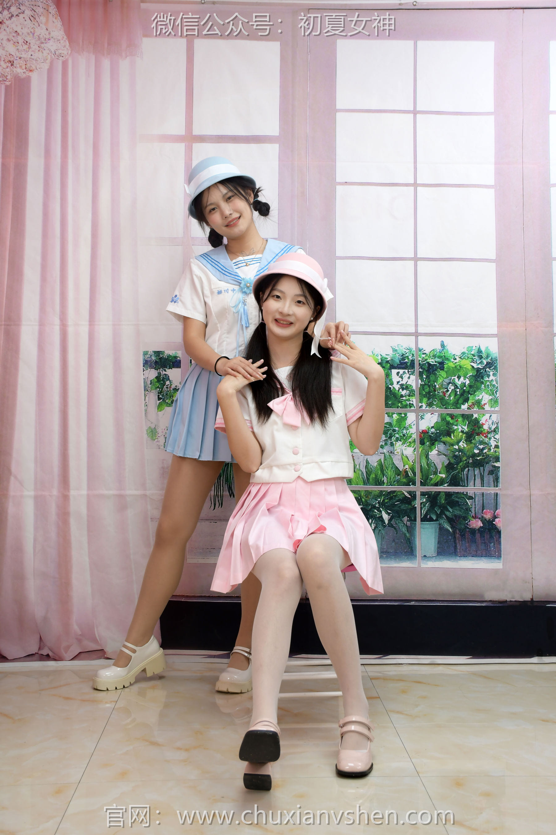 初夏女神 No.292 安妮&幺幺 粉蓝双花/(99P)