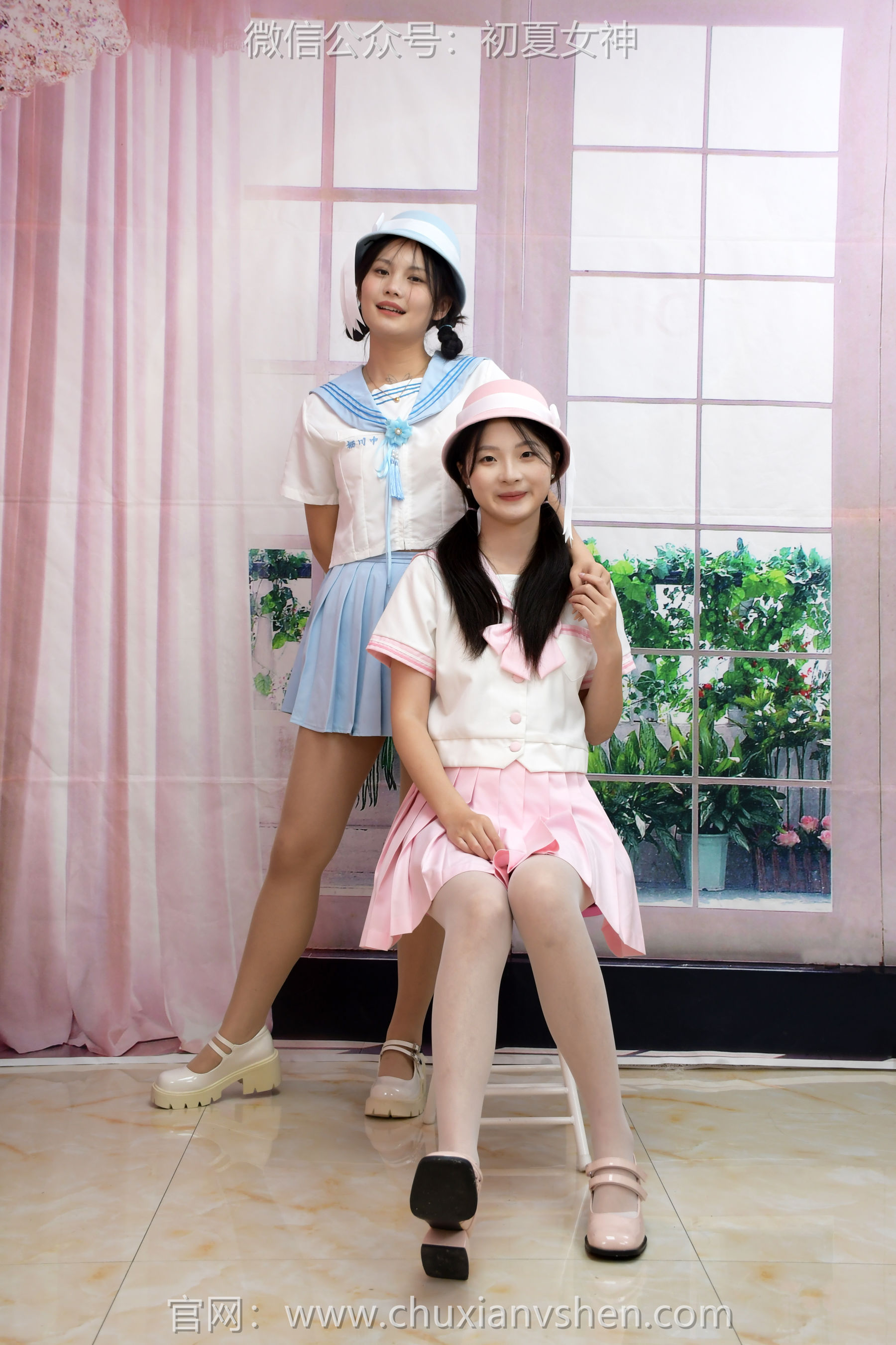 初夏女神 No.292 安妮&幺幺 粉蓝双花/(99P)