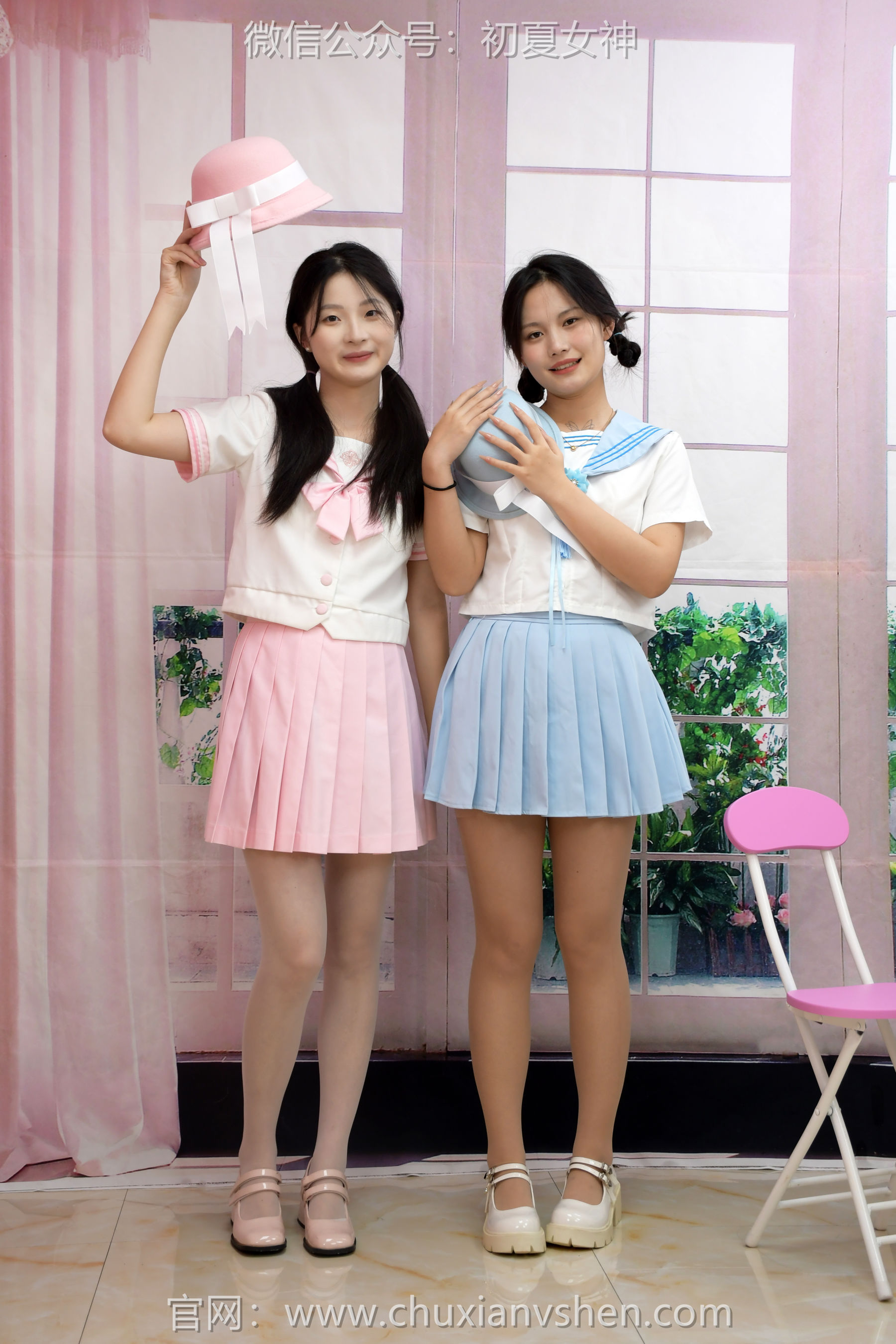 初夏女神 No.292 安妮&幺幺 粉蓝双花/(99P)