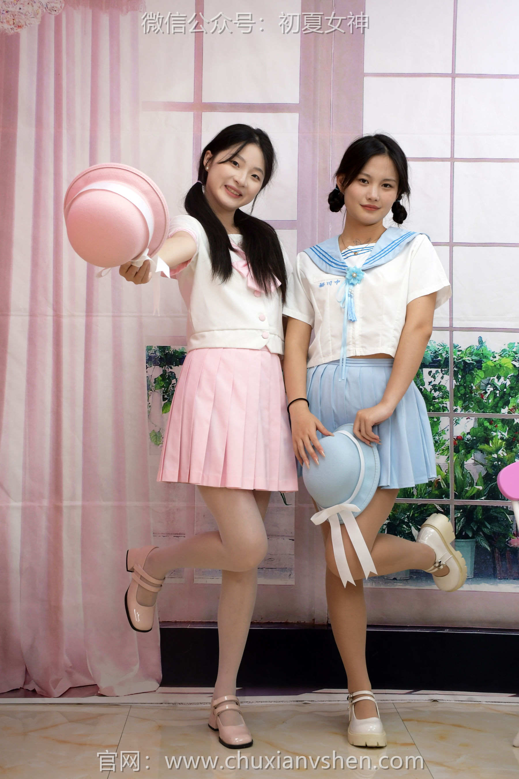 初夏女神 No.292 安妮&幺幺 粉蓝双花/(99P)