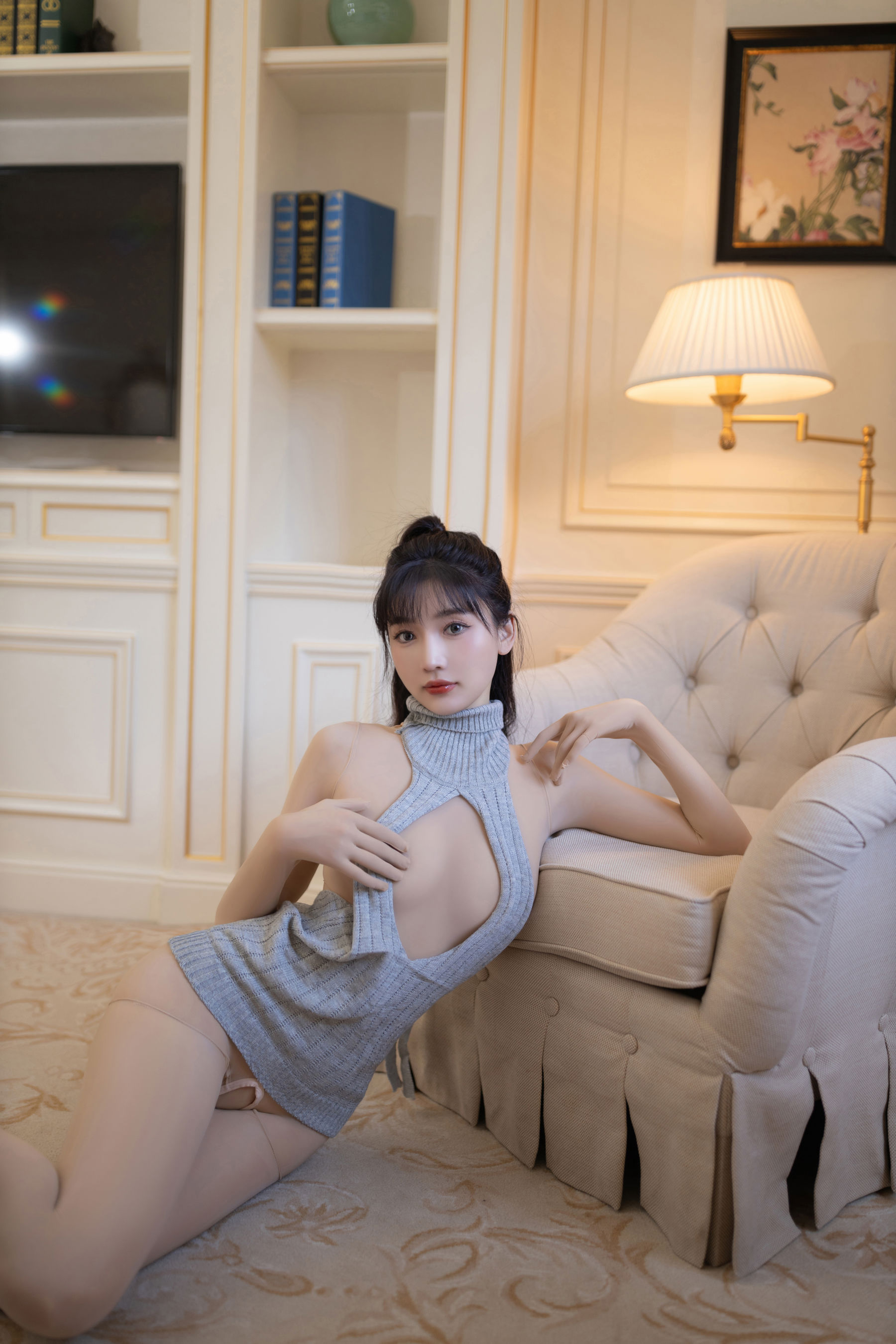 陆萱萱 - 肉色连体衣/(91P)