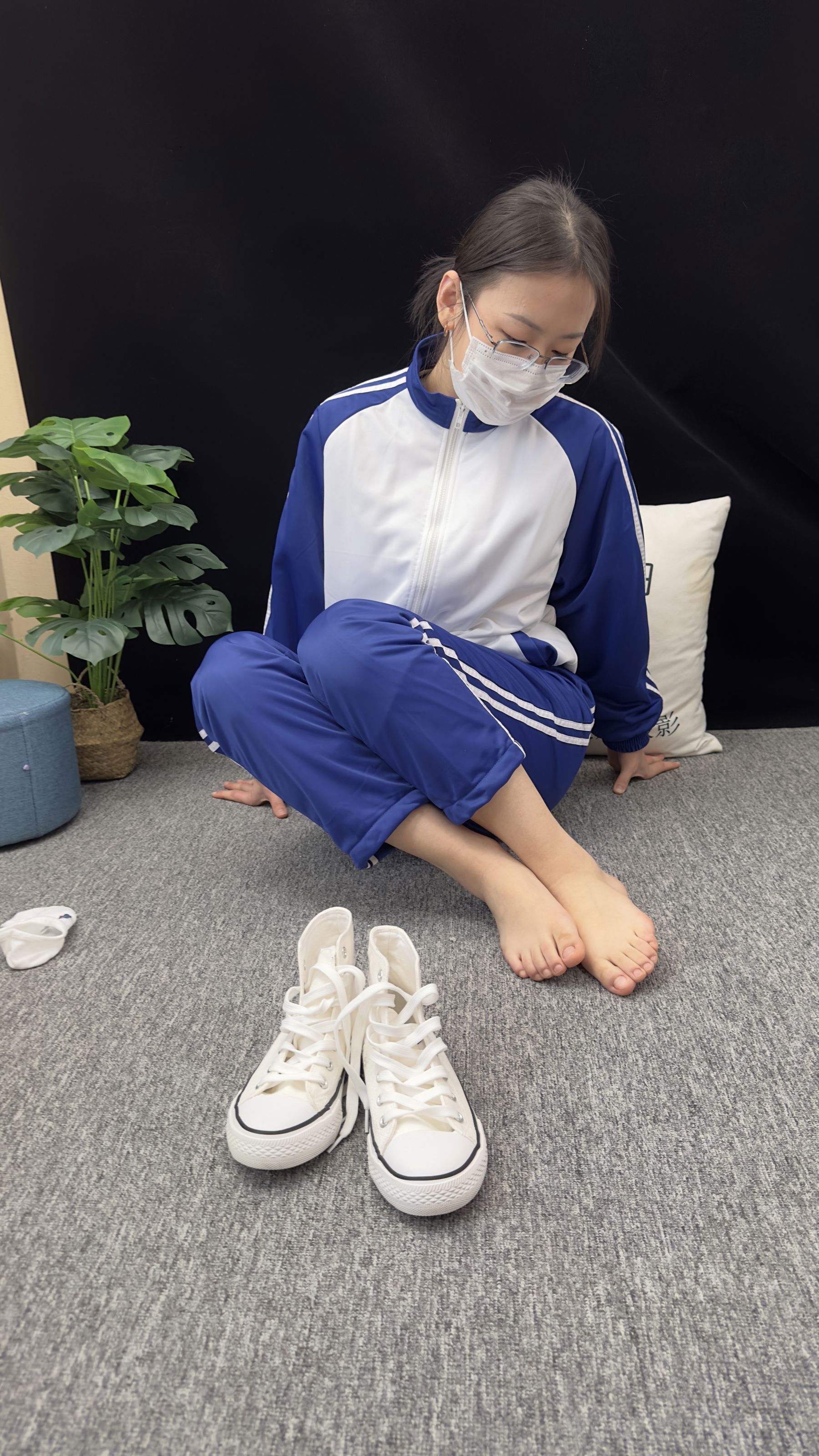 三禾摄影 No.008 校服 帆布鞋 船袜 短丝/(153P)