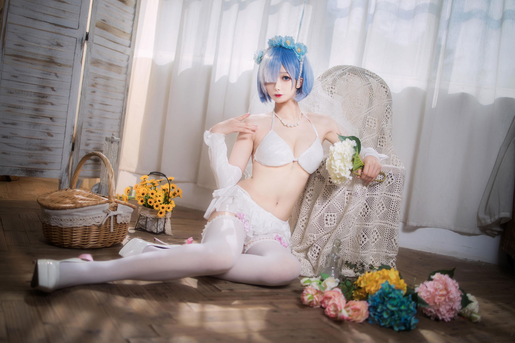 动漫博主 封疆疆v - 蕾姆花嫁/(26P)