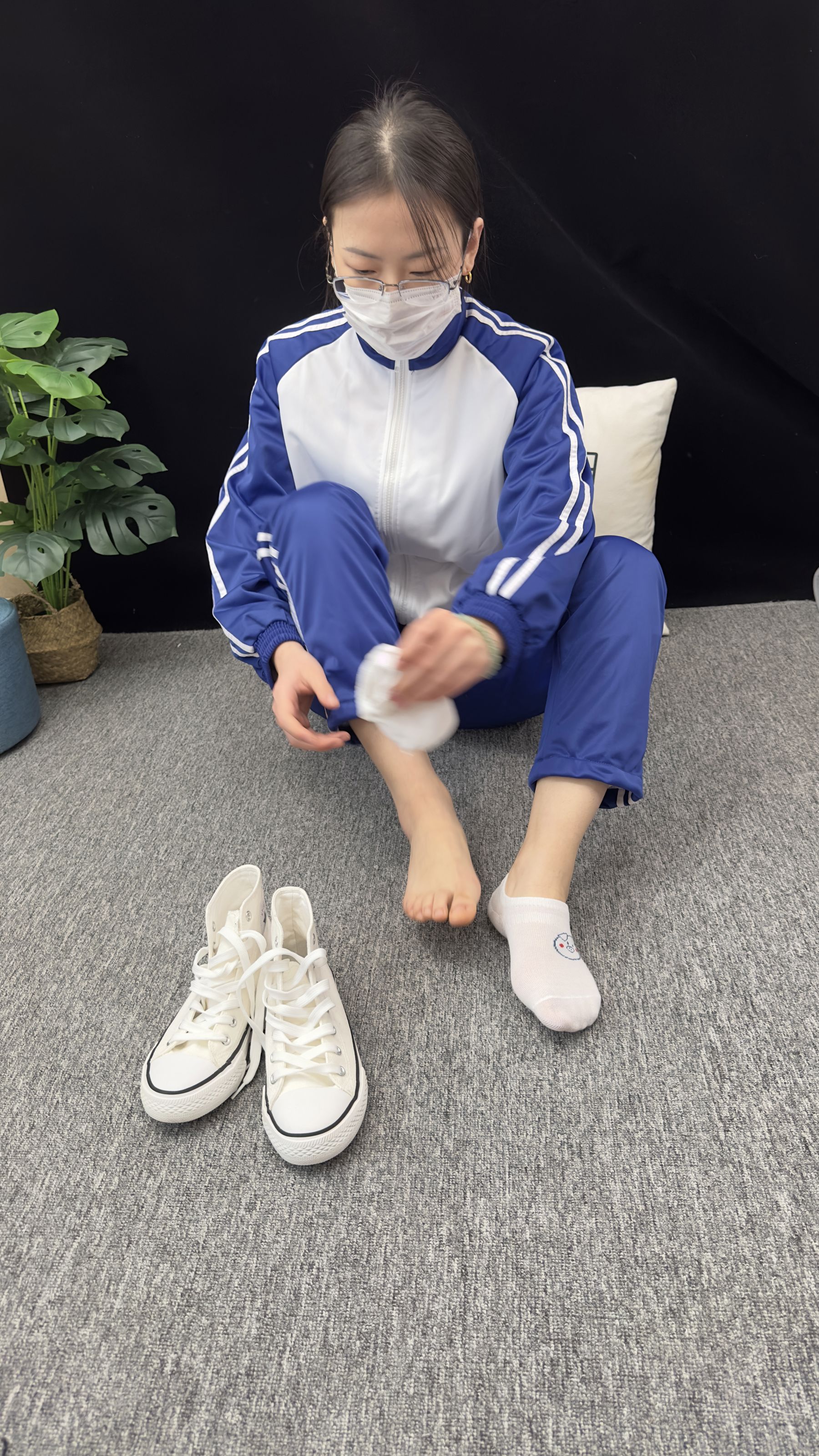 三禾摄影 No.008 校服 帆布鞋 船袜 短丝/(153P)