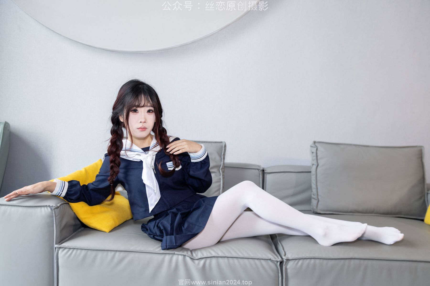 丝恋摄影 No.001 小梦 - 乐福鞋 厚白丝/(243P)