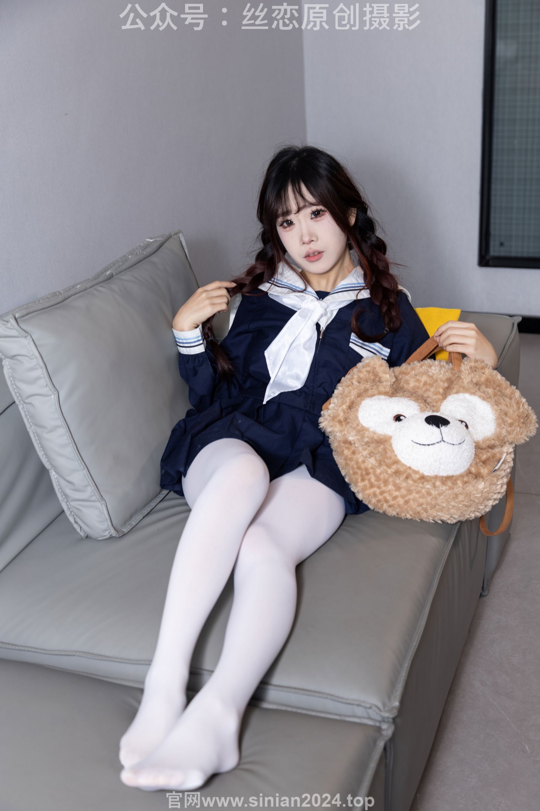 丝恋摄影 No.001 小梦 - 乐福鞋 厚白丝/(243P)