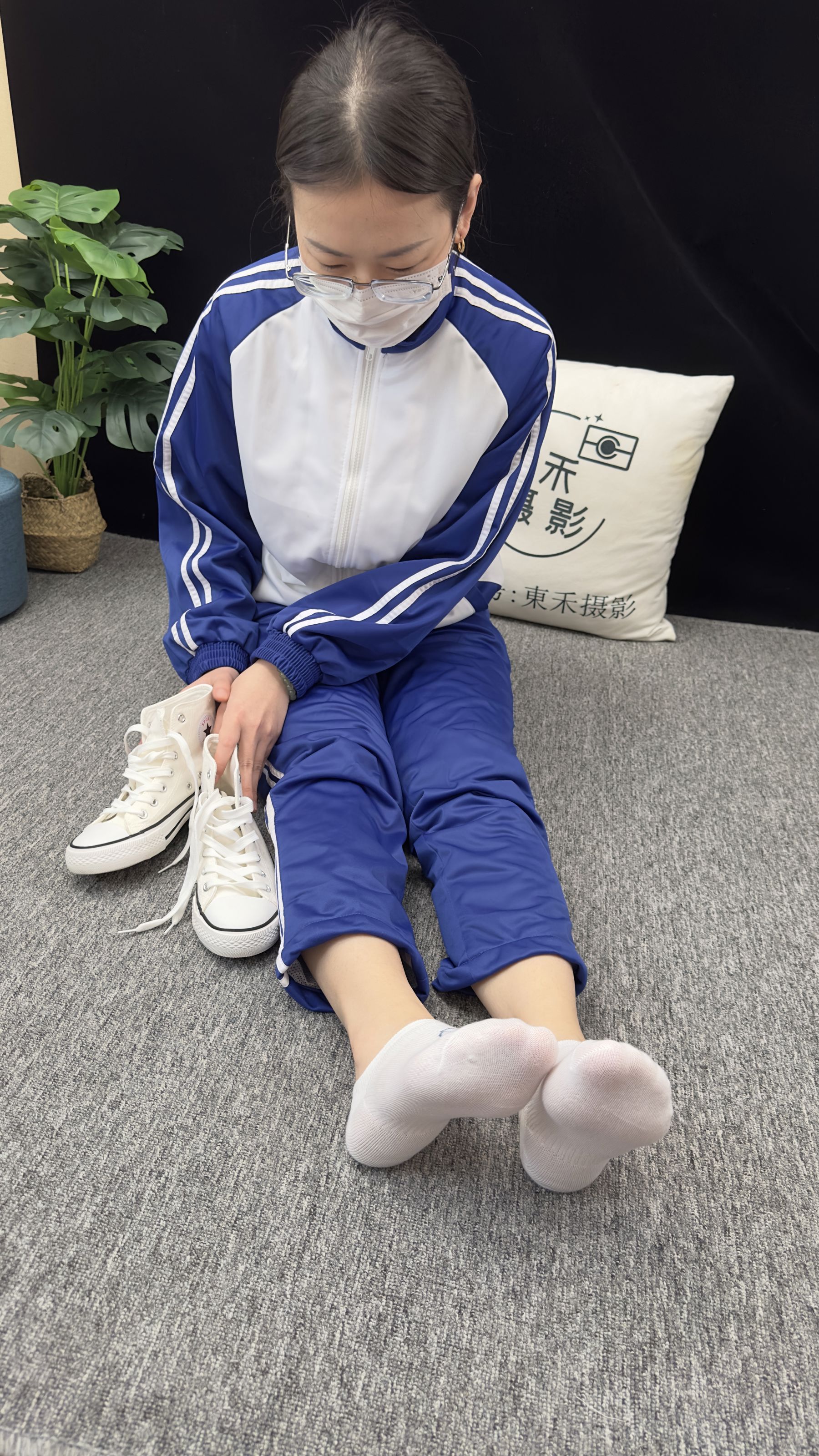 三禾摄影 No.008 校服 帆布鞋 船袜 短丝/(153P)