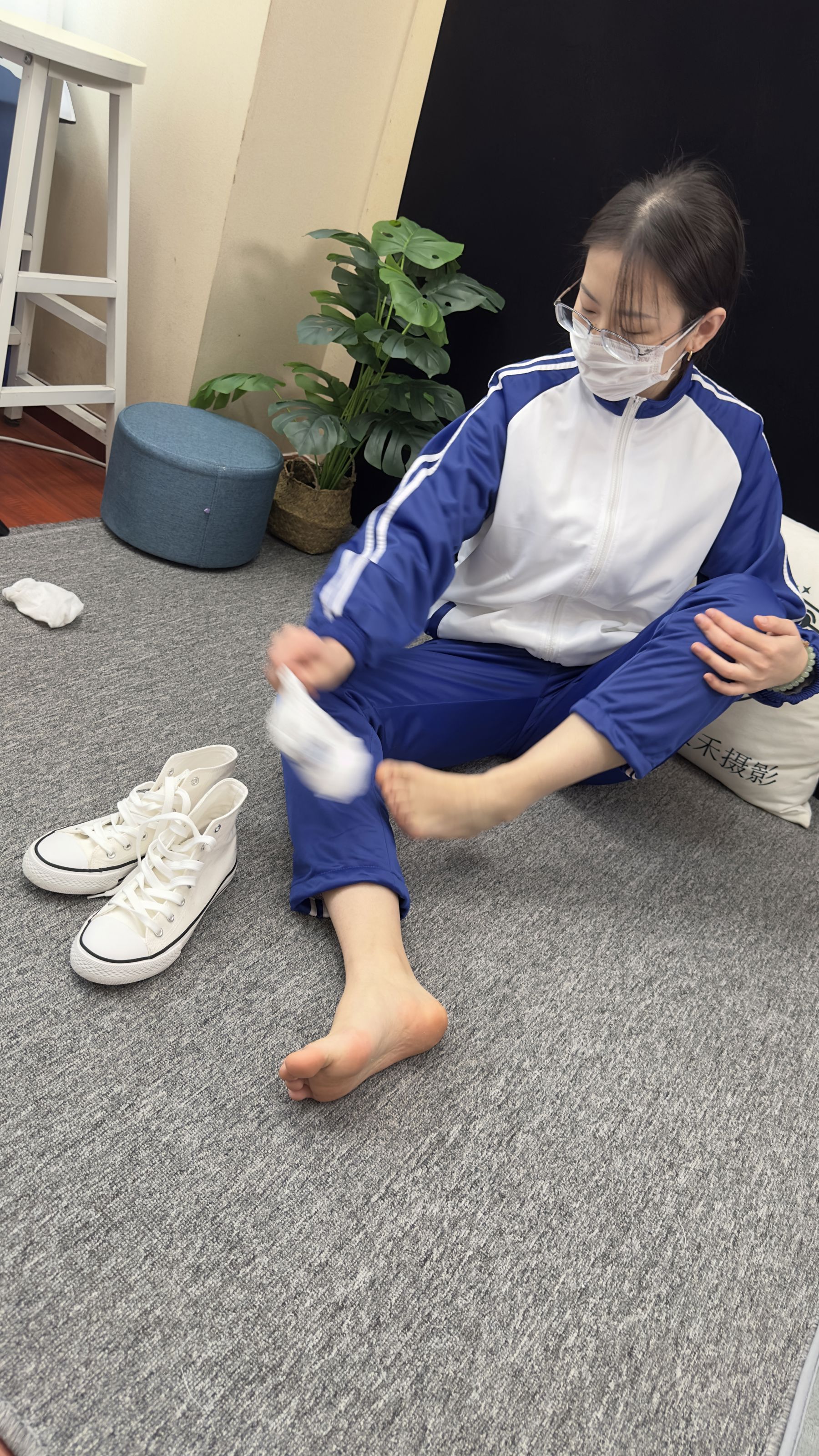 三禾摄影 No.008 校服 帆布鞋 船袜 短丝/(153P)