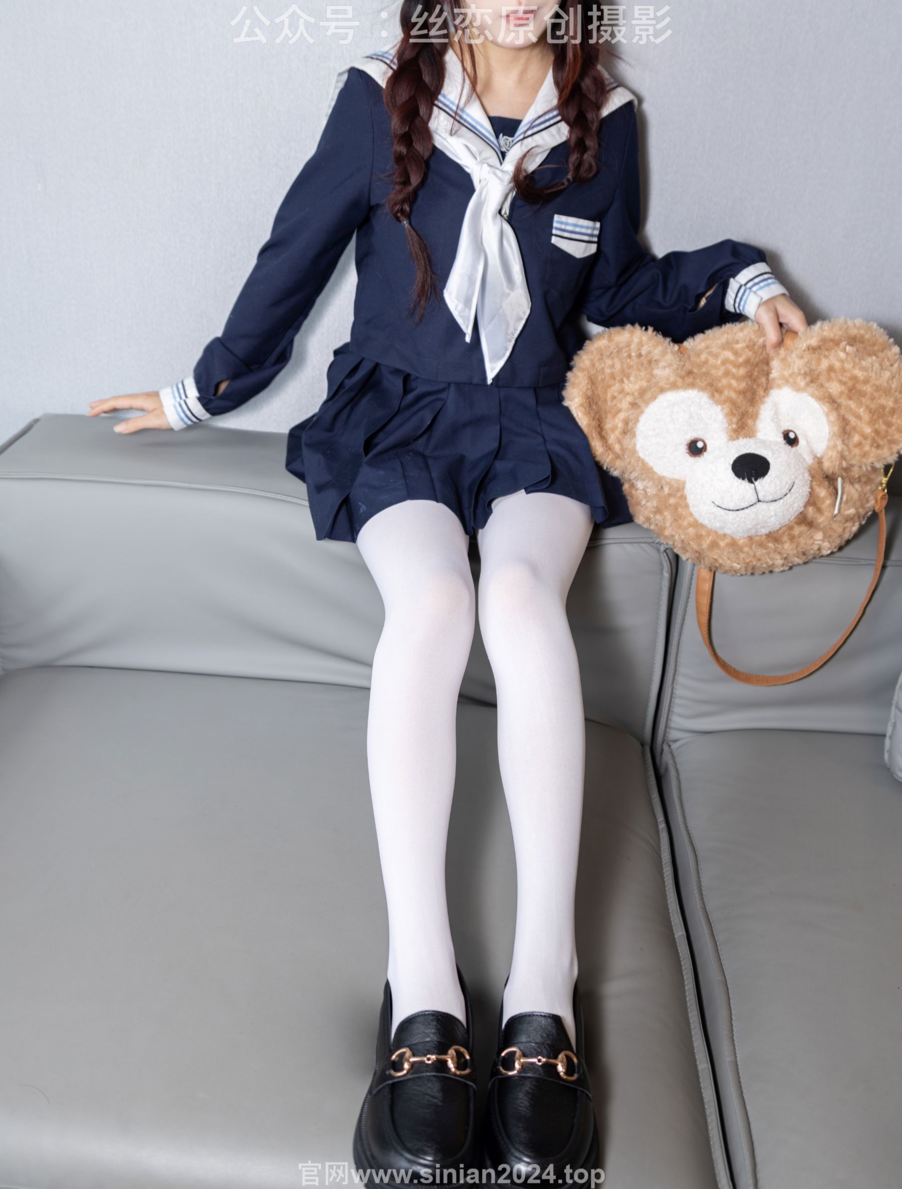 丝恋摄影 No.001 小梦 - 乐福鞋 厚白丝/(243P)