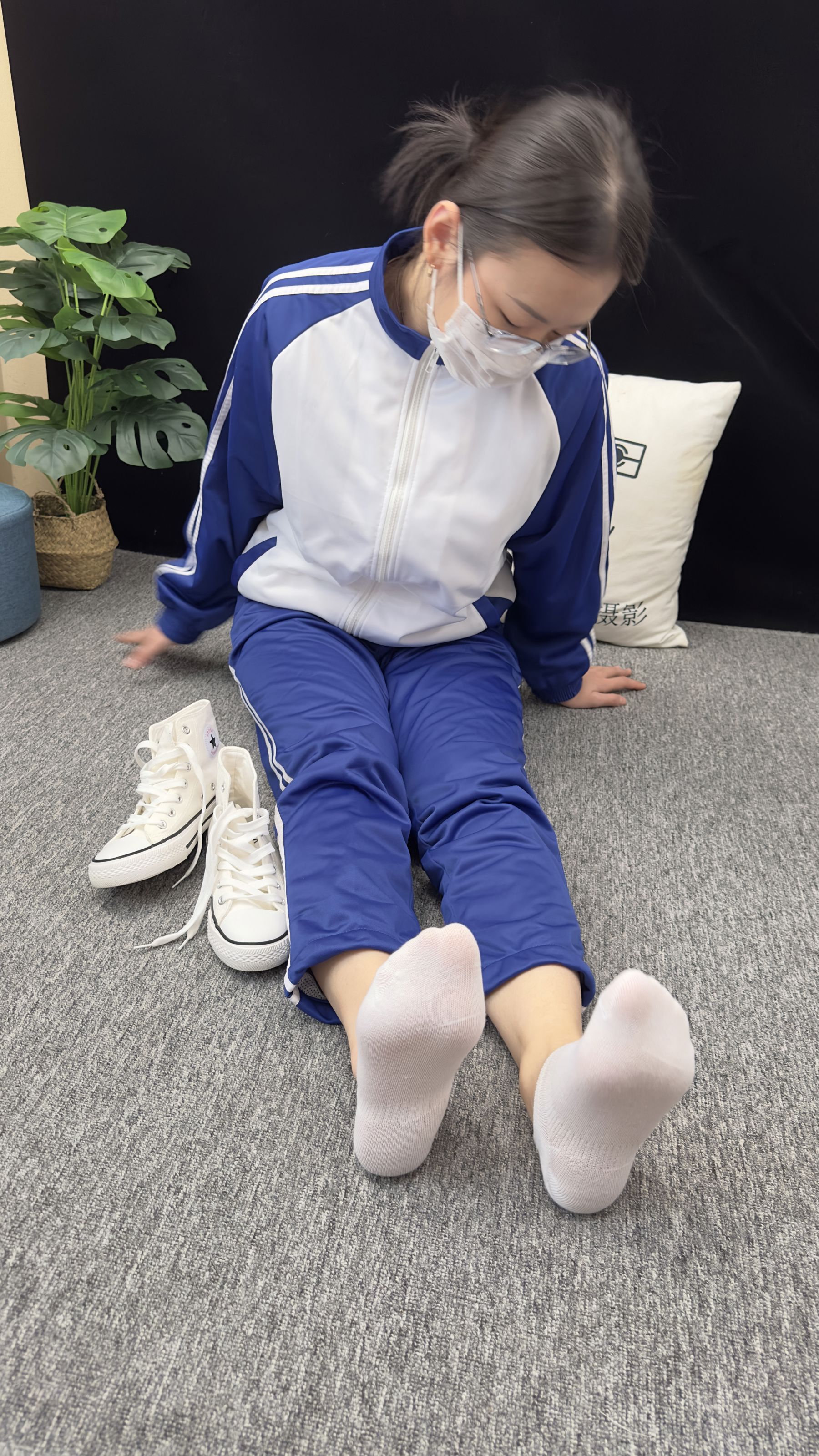 三禾摄影 No.008 校服 帆布鞋 船袜 短丝/(153P)