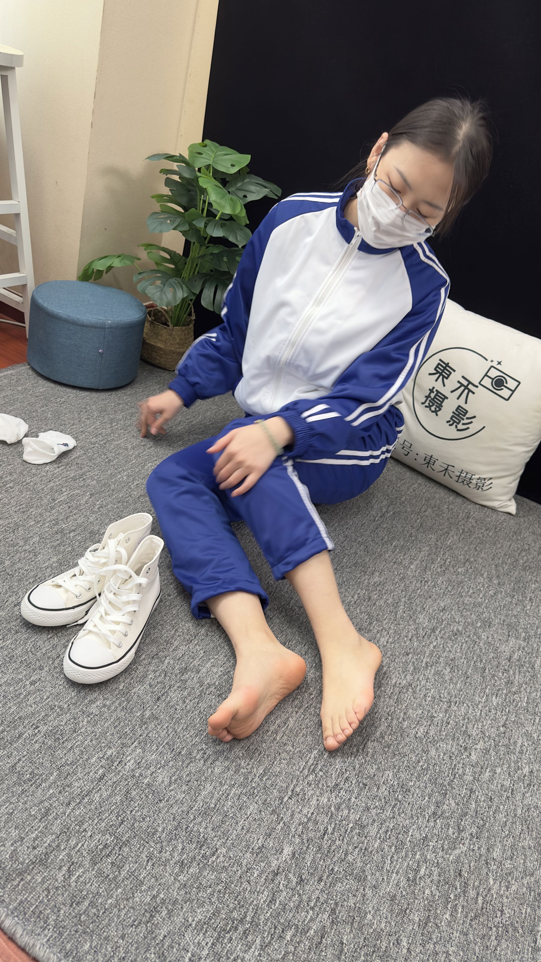 三禾摄影 No.008 校服 帆布鞋 船袜 短丝/(153P)