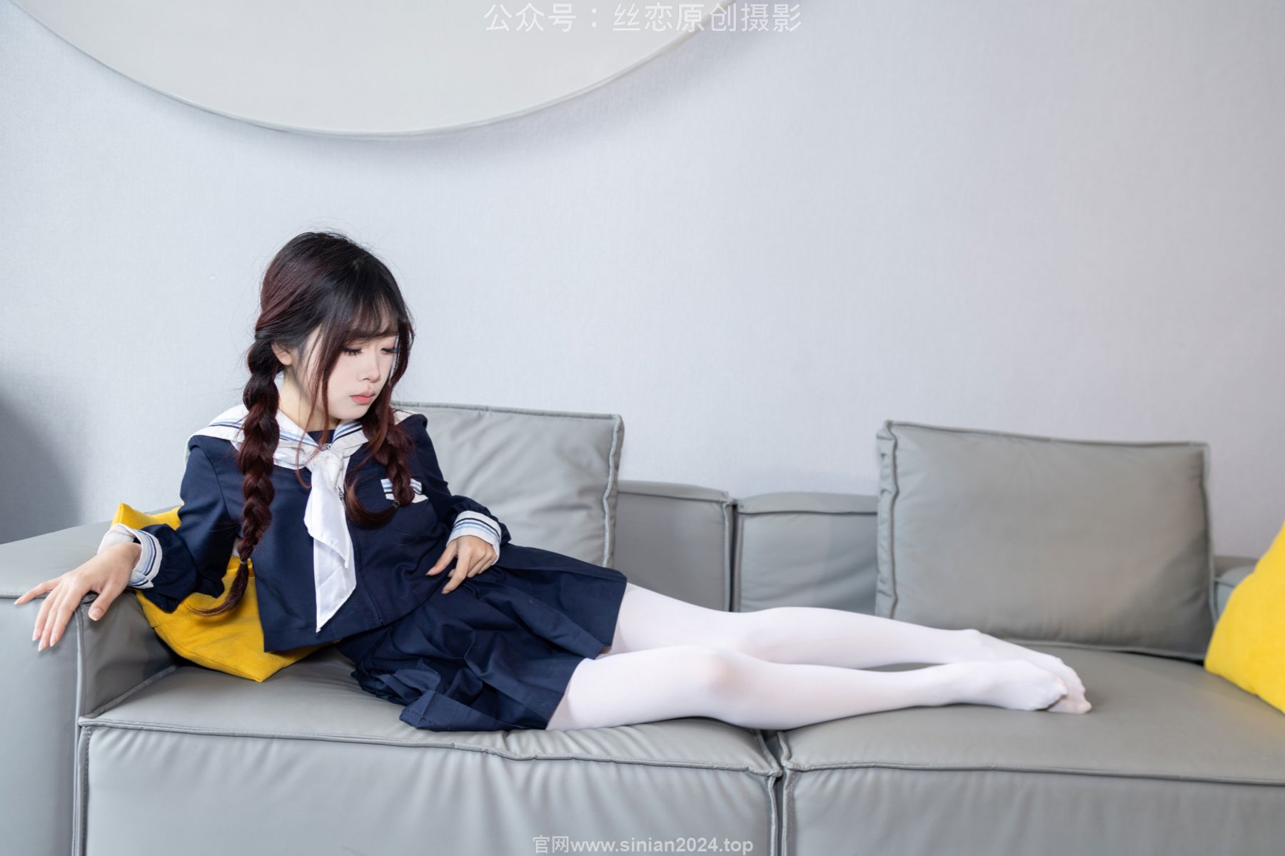 丝恋摄影 No.001 小梦 - 乐福鞋 厚白丝/(243P)