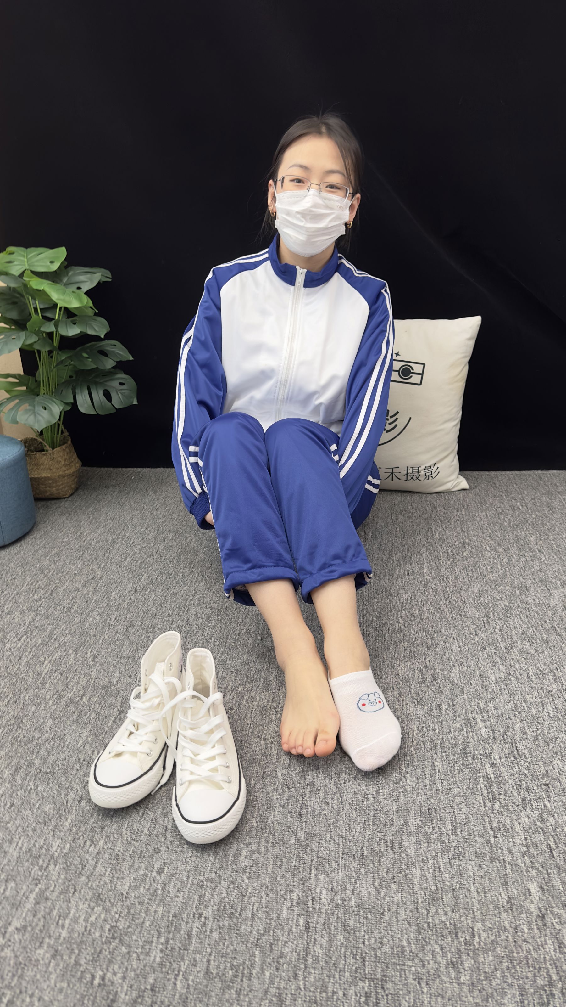 三禾摄影 No.008 校服 帆布鞋 船袜 短丝/(153P)