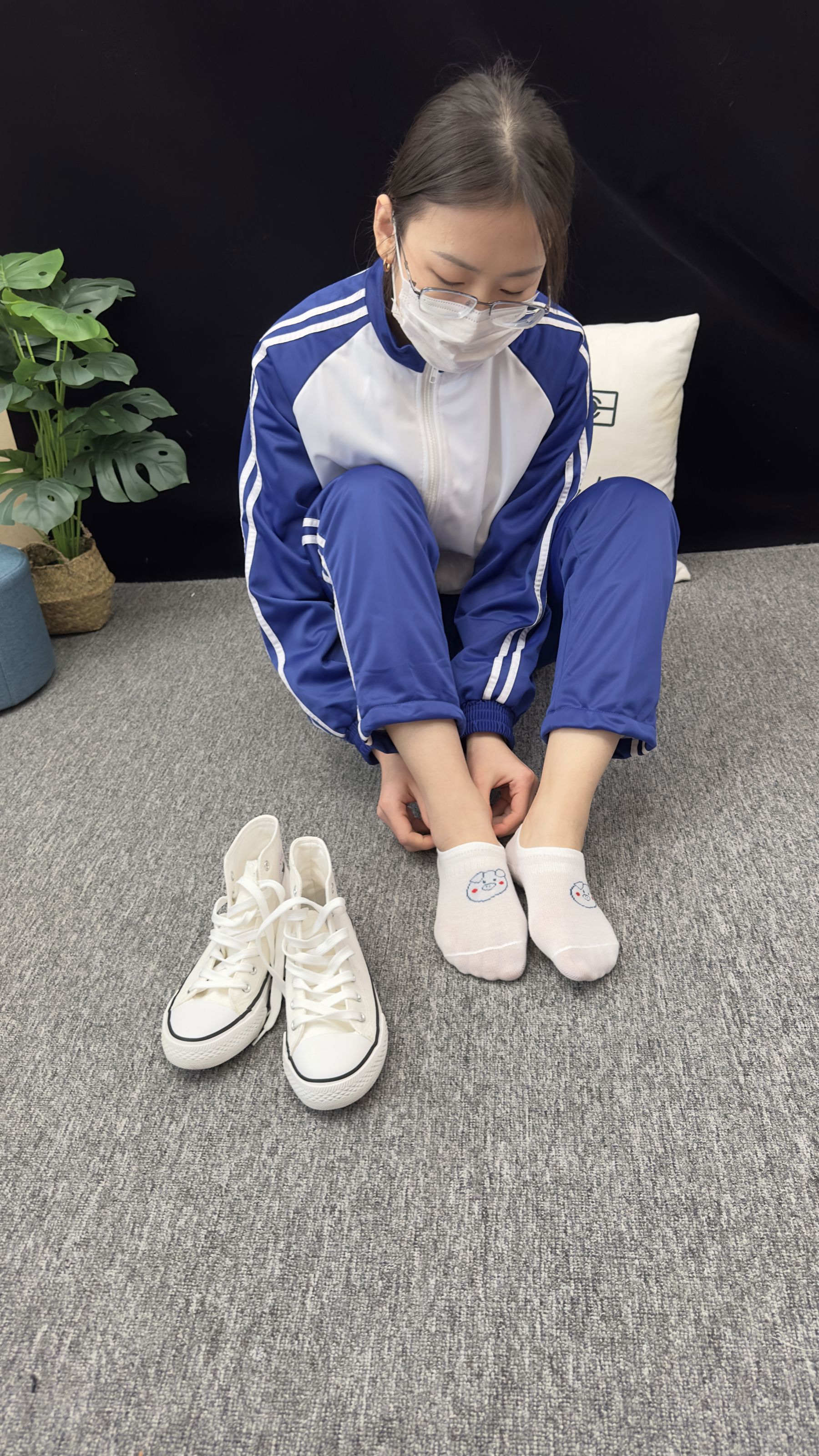 三禾摄影 No.008 校服 帆布鞋 船袜 短丝/(153P)