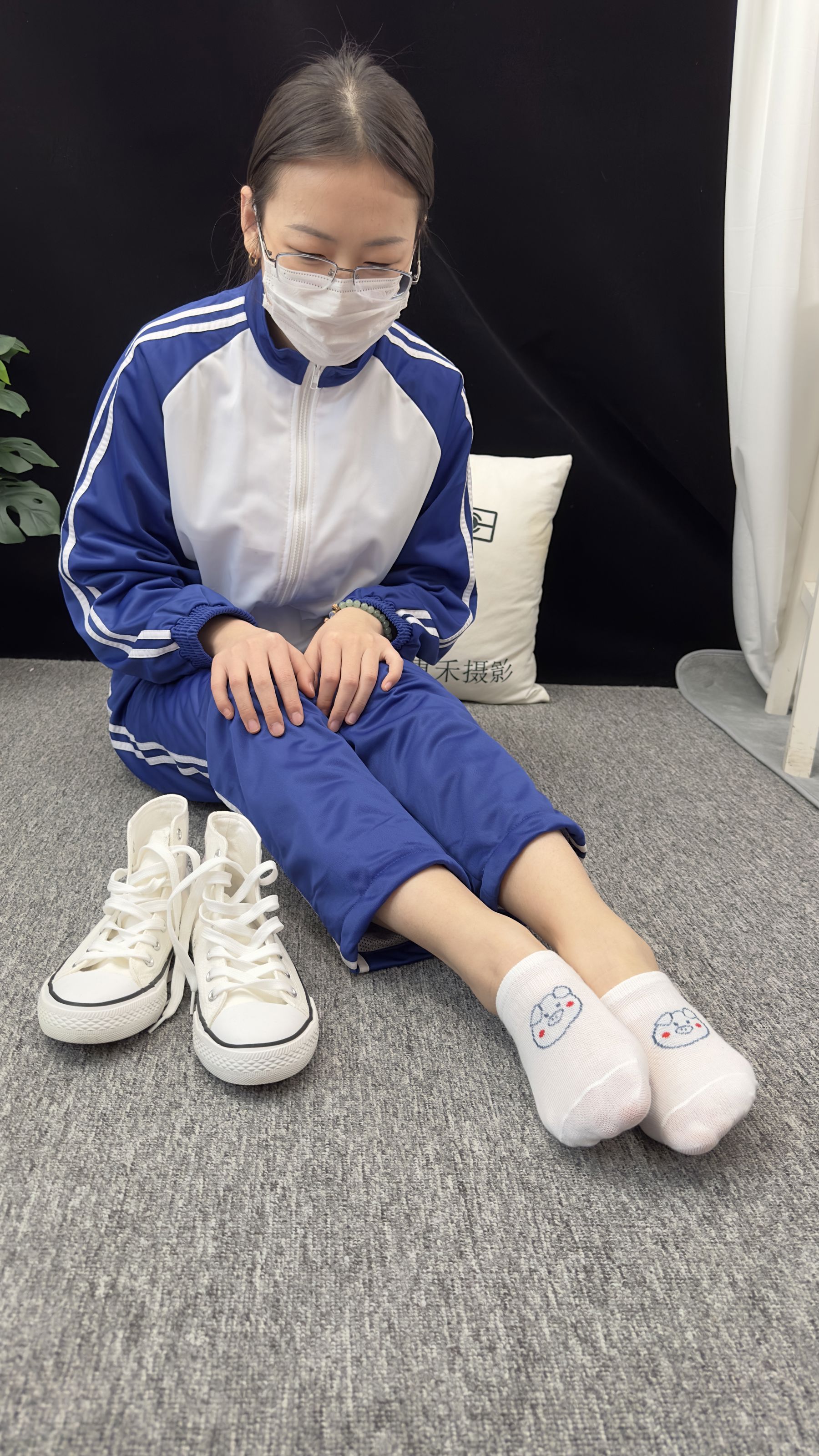 三禾摄影 No.008 校服 帆布鞋 船袜 短丝/(153P)