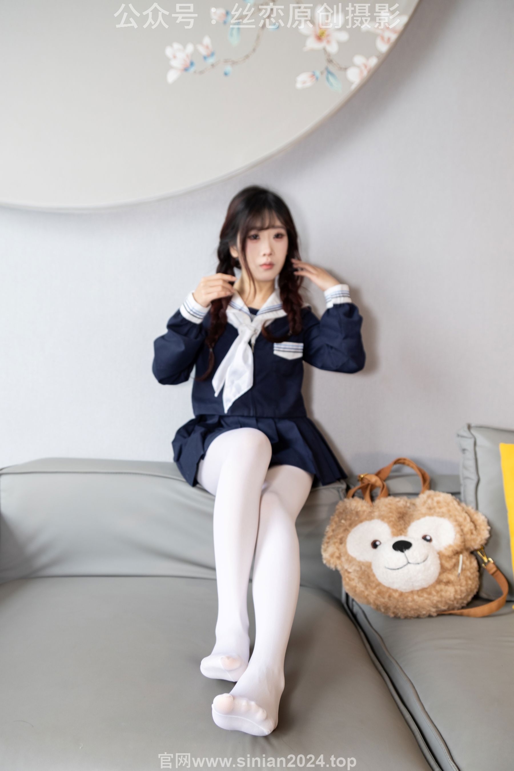 丝恋摄影 No.001 小梦 - 乐福鞋 厚白丝/(243P)