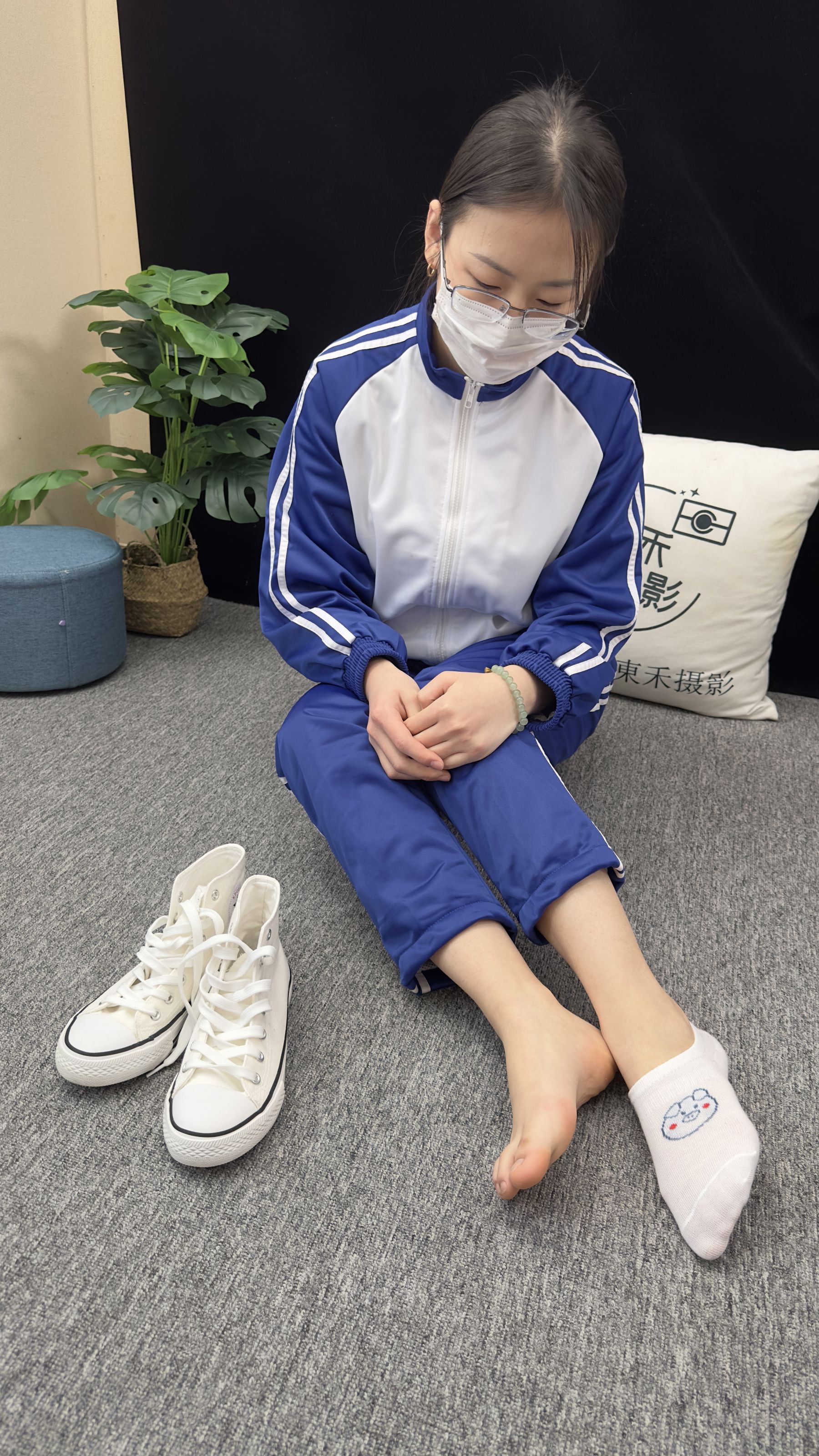 三禾摄影 No.008 校服 帆布鞋 船袜 短丝/(153P)