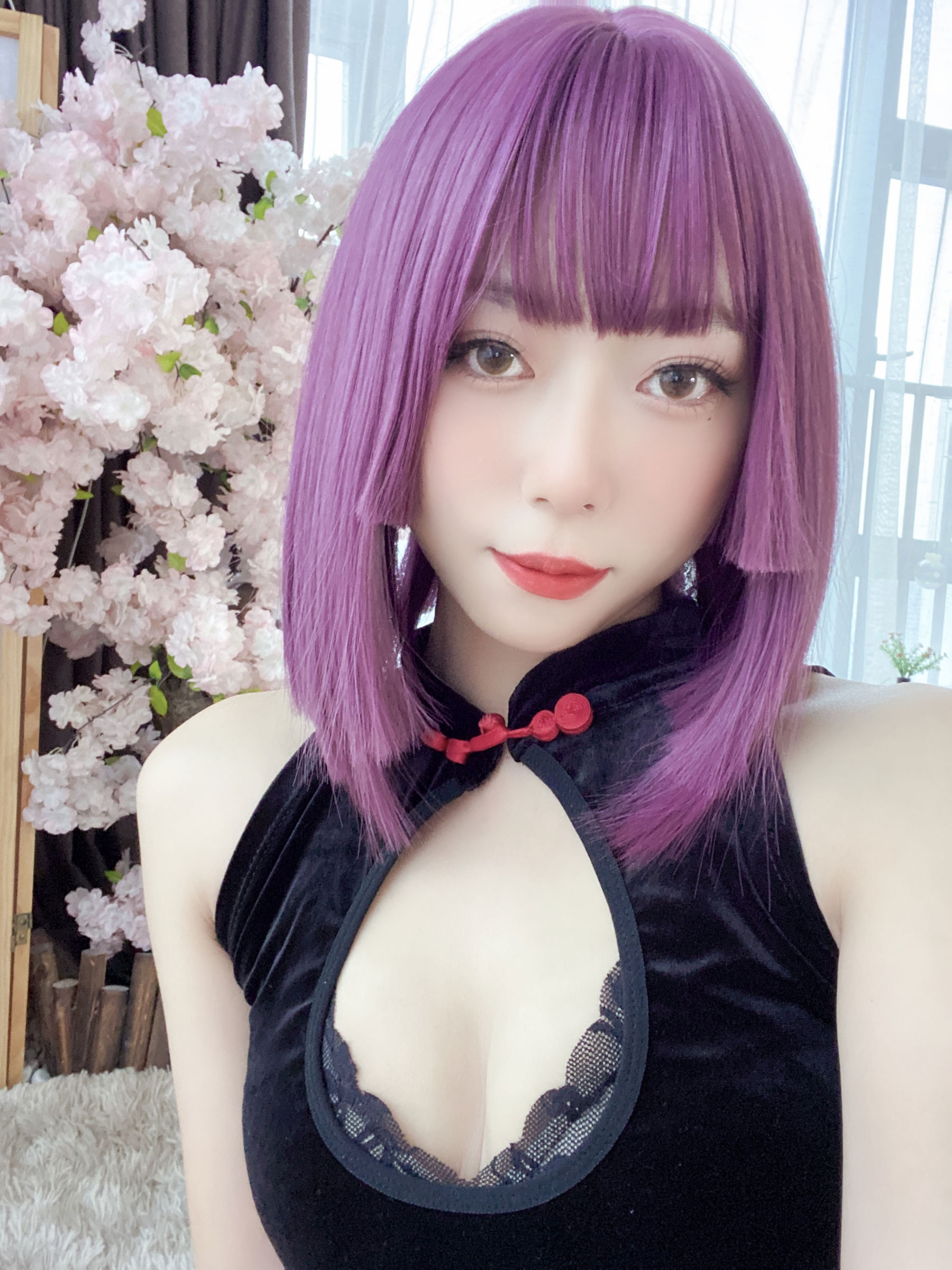 动漫博主 Money冷冷 - 高叉旗袍蕾丝裙/(107P)