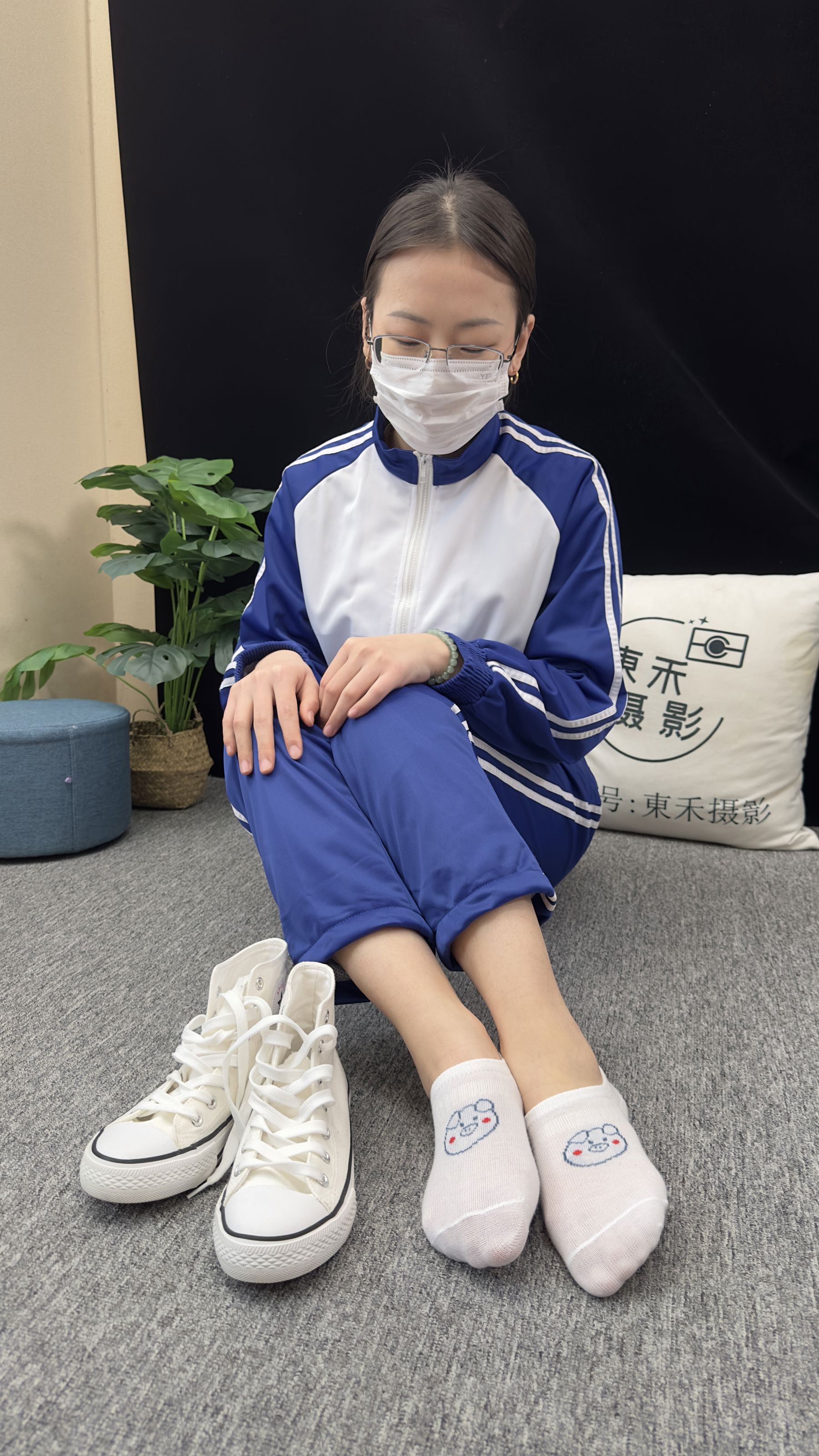 三禾摄影 No.008 校服 帆布鞋 船袜 短丝/(153P)