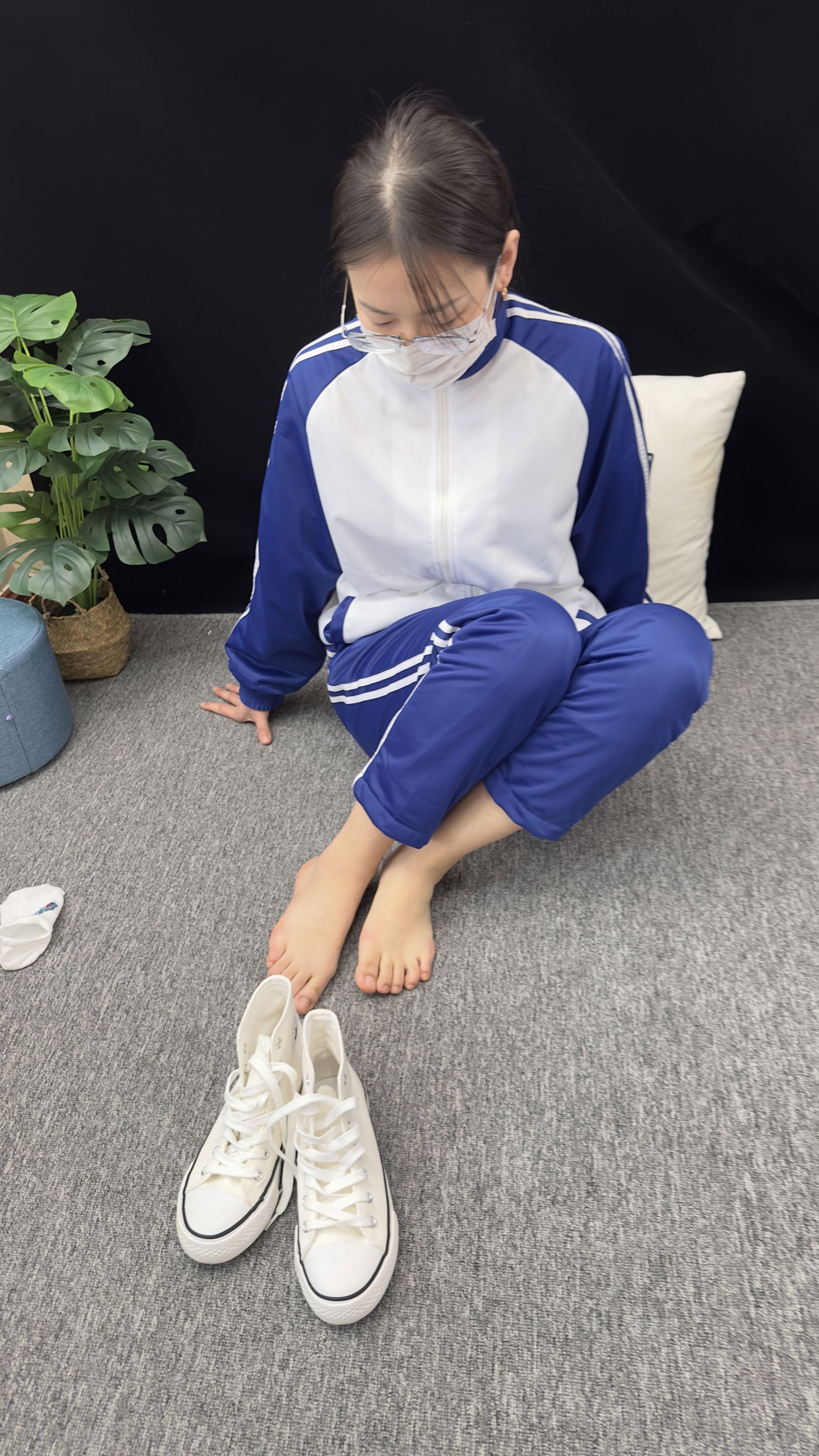 三禾摄影 No.008 校服 帆布鞋 船袜 短丝/(153P)