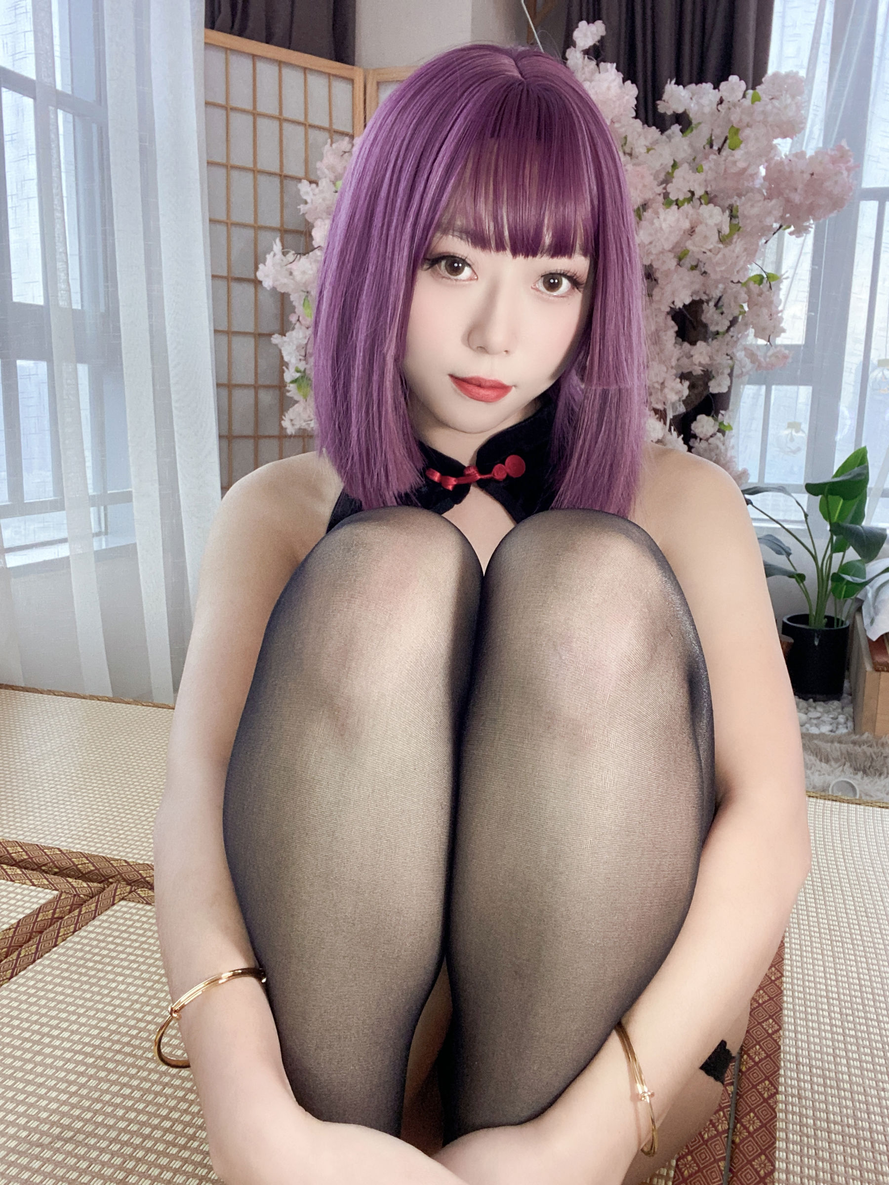 动漫博主 Money冷冷 - 高叉旗袍蕾丝裙/(107P)