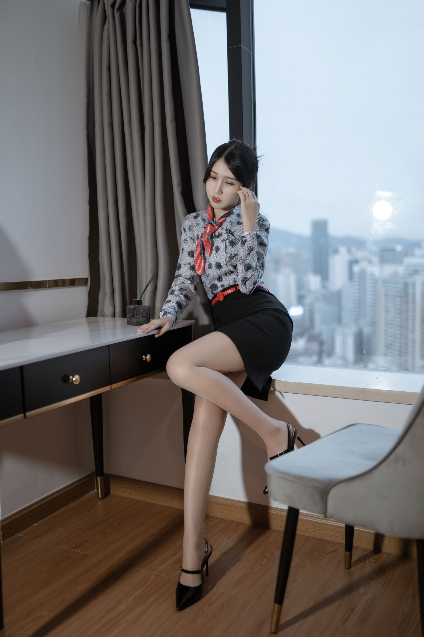 微博人气Coser 不呆猫 - 东航空姐/(66P)