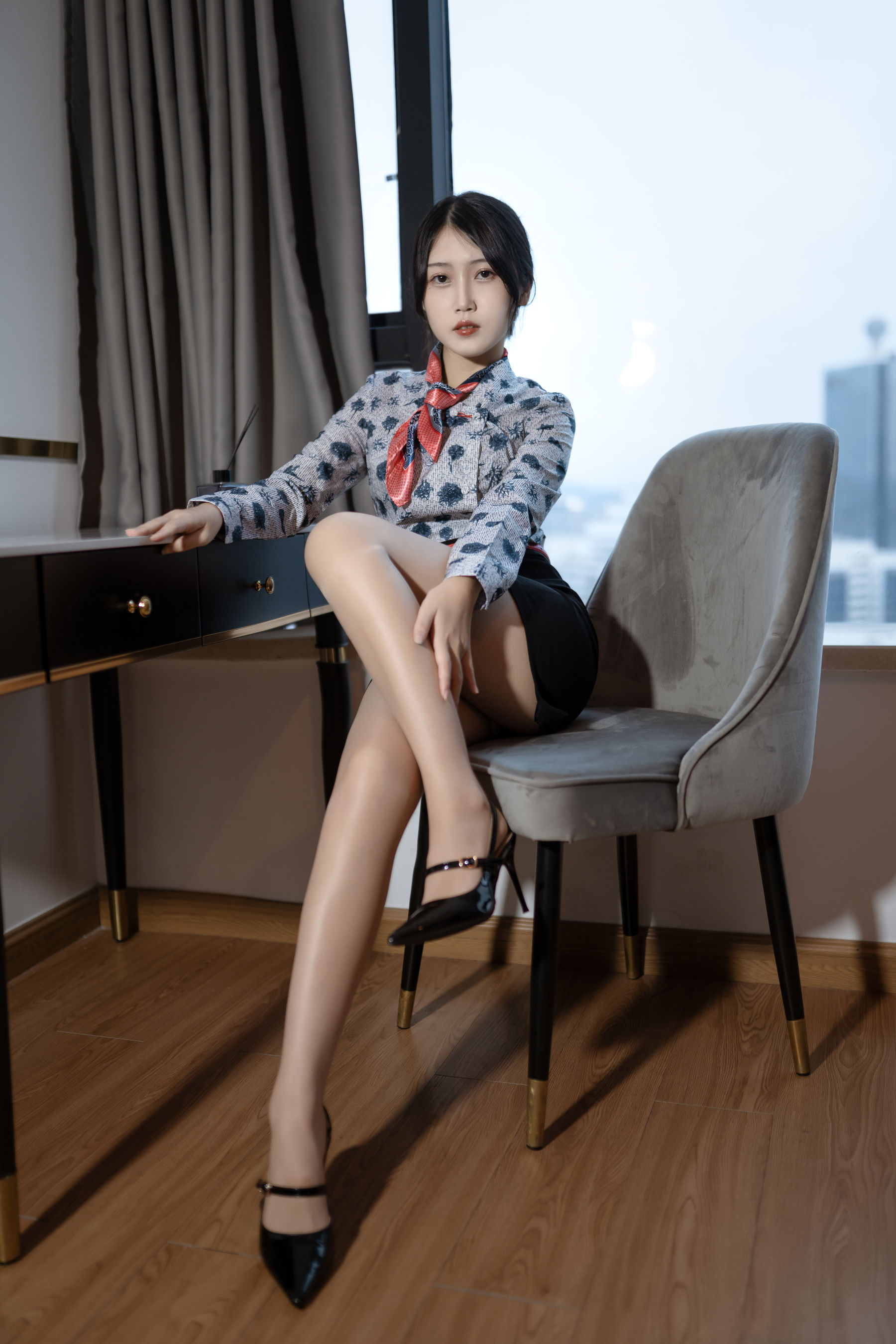 微博人气Coser 不呆猫 - 东航空姐/(66P)