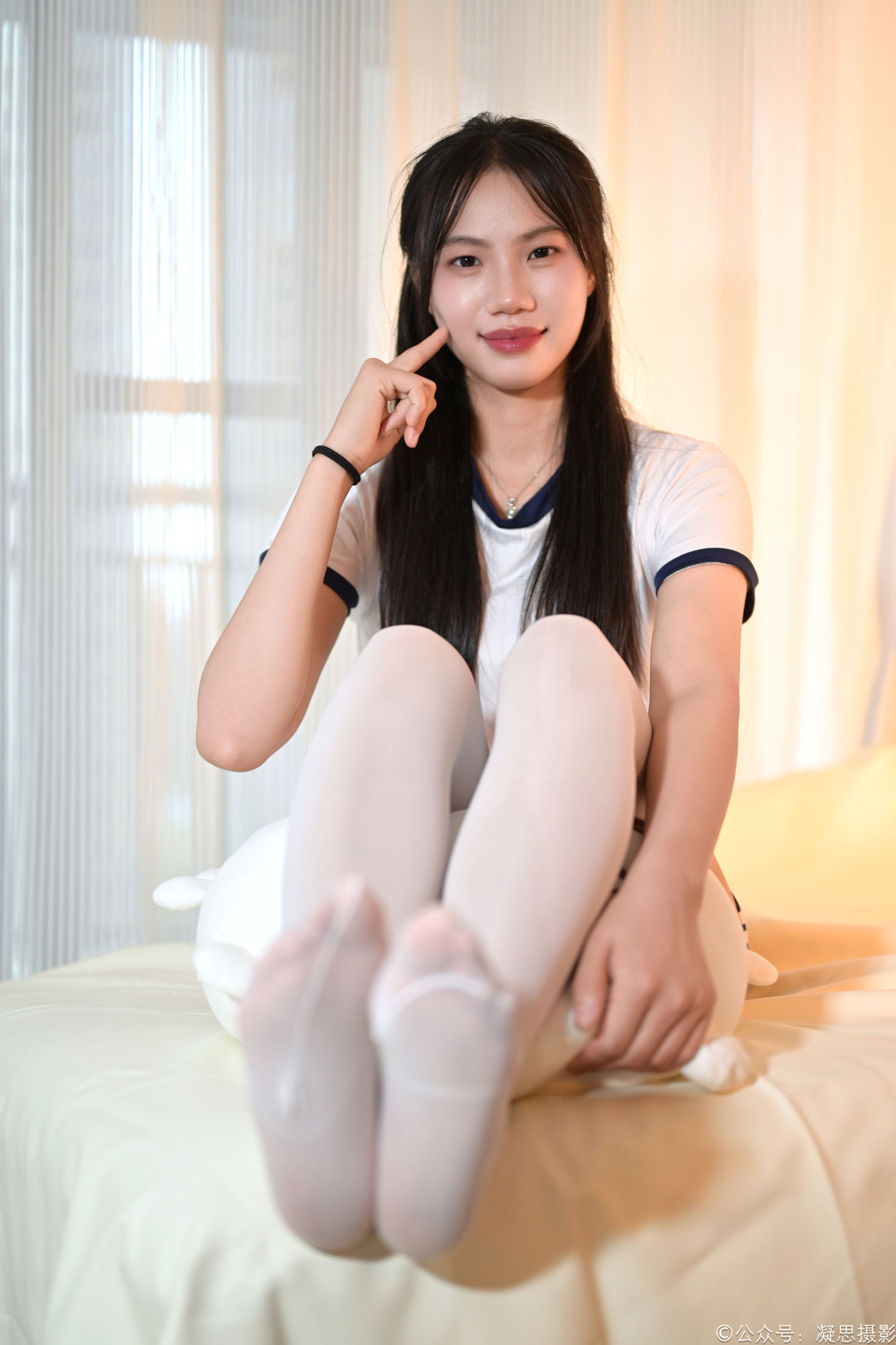 凝思摄影 No.016 德美 - 体操服、过膝袜、室内鞋/(142P)