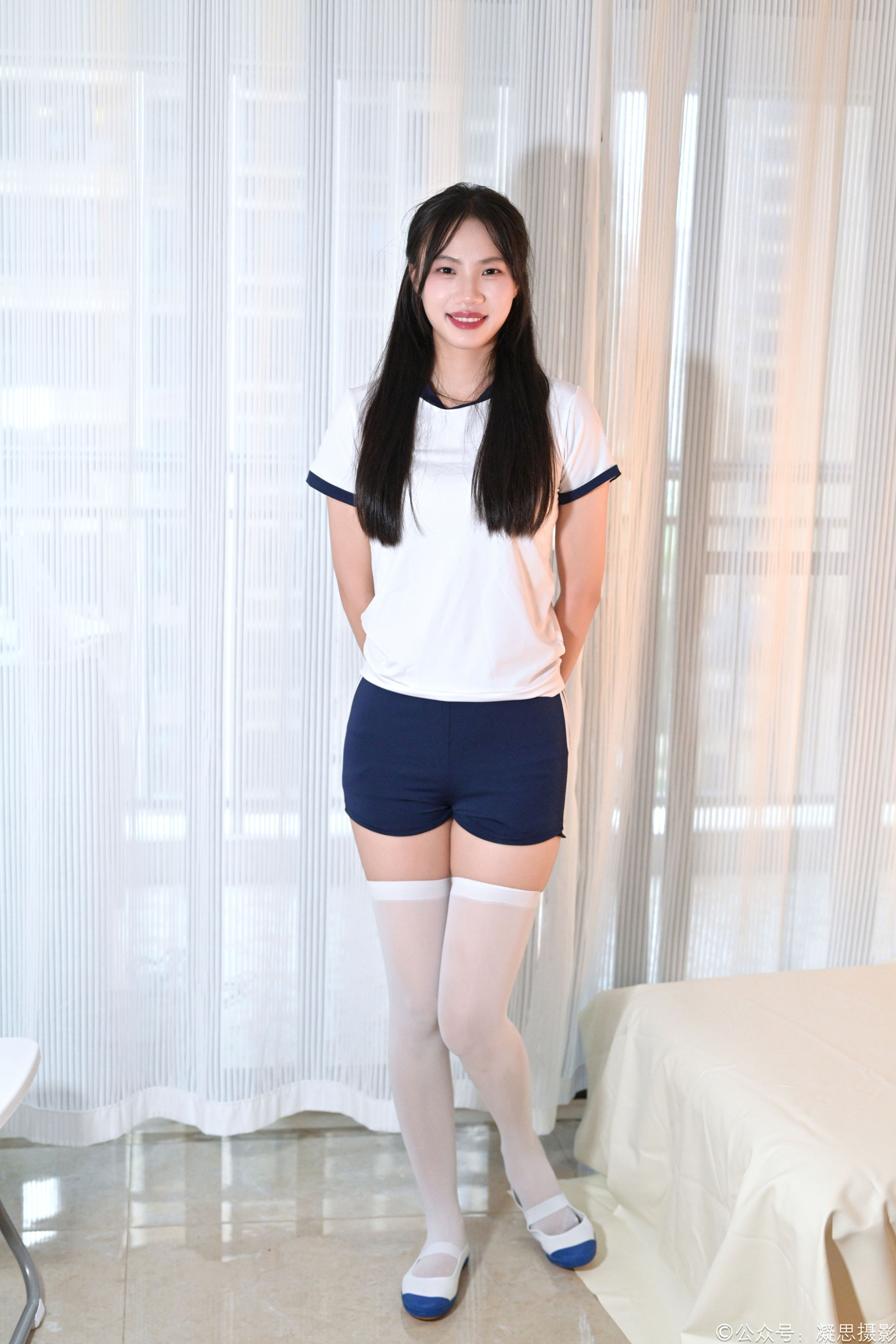 凝思摄影 No.016 德美 - 体操服、过膝袜、室内鞋/(142P)