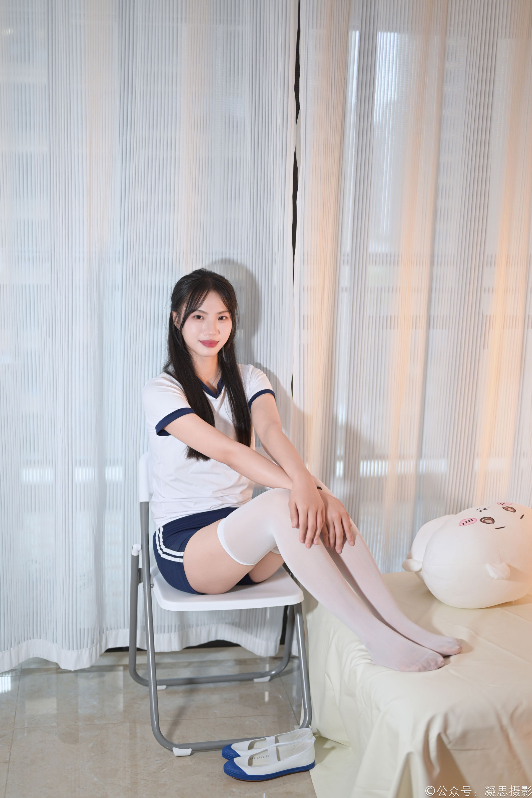 凝思摄影 No.016 德美 - 体操服、过膝袜、室内鞋/(142P)
