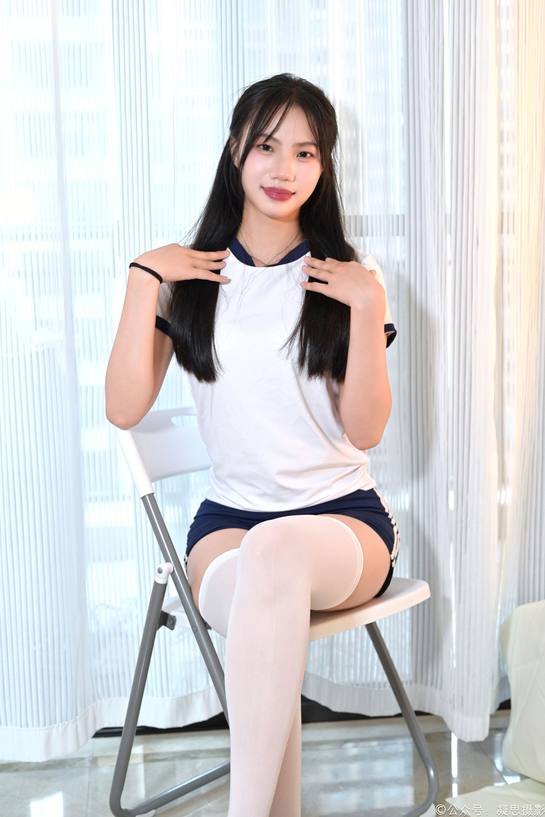 凝思摄影 No.016 德美 - 体操服、过膝袜、室内鞋/(142P)