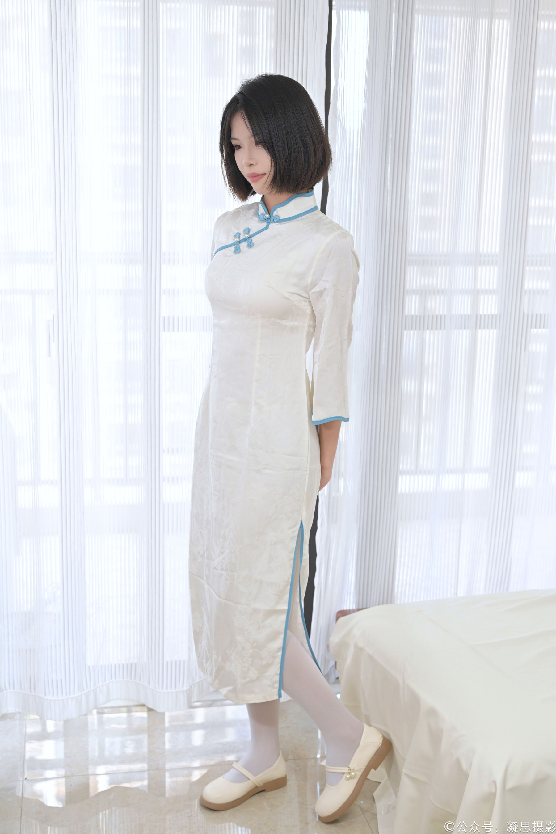 凝思摄影 No.015 小睿 - 旗袍、连裤白丝、玛丽珍/(140P)