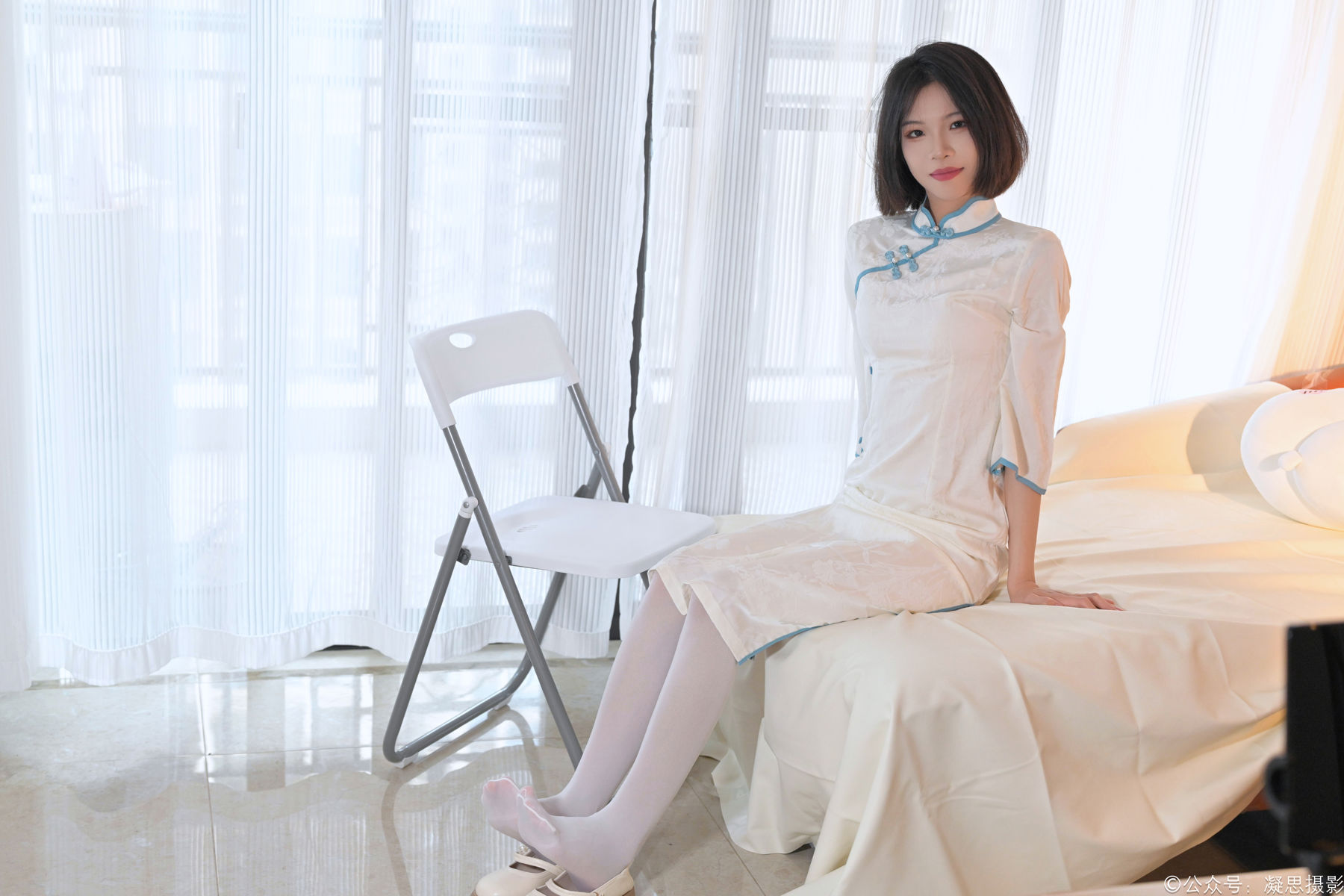 凝思摄影 No.015 小睿 - 旗袍、连裤白丝、玛丽珍/(140P)