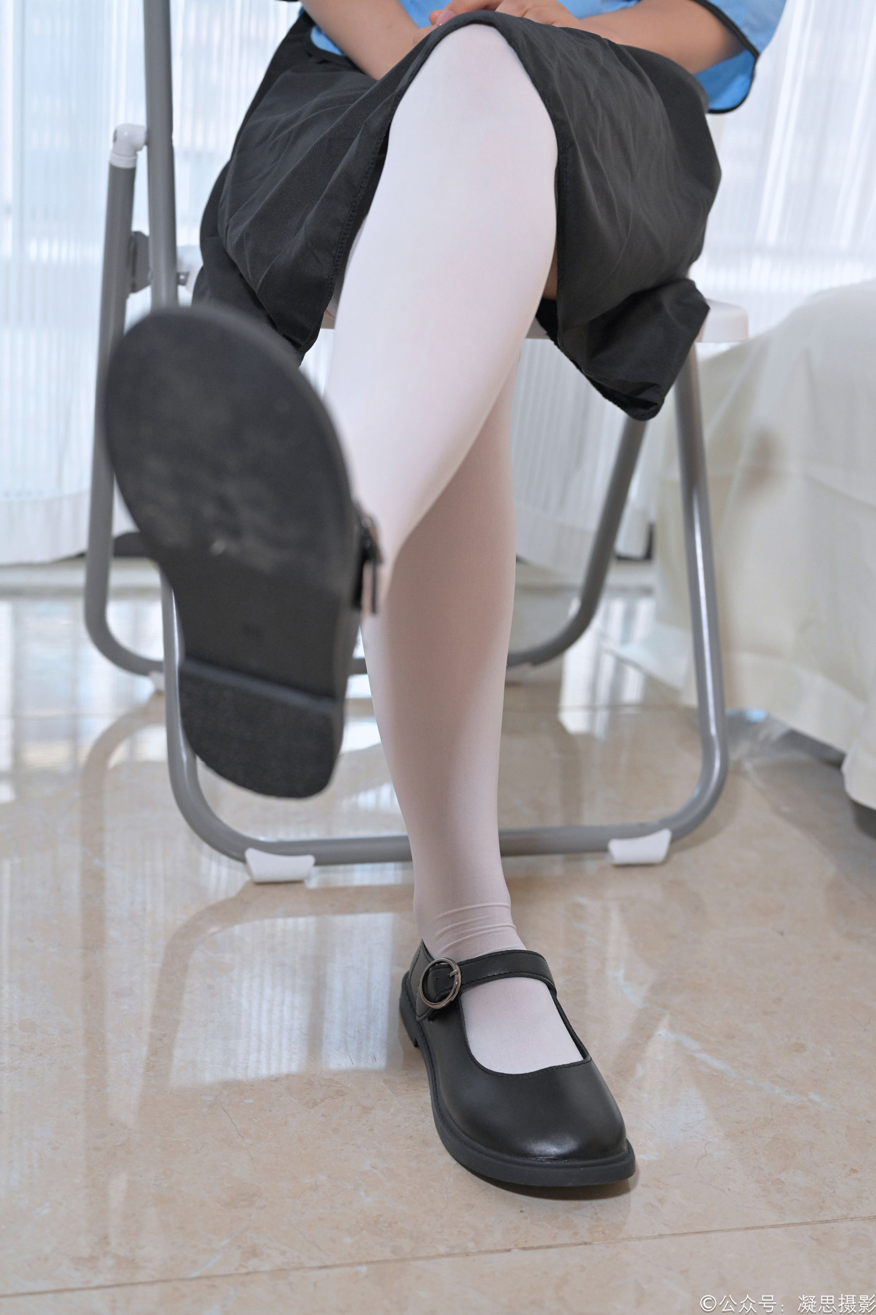 凝思摄影 No.014 木木 - 民国校服、过膝袜、小皮鞋/(159P)