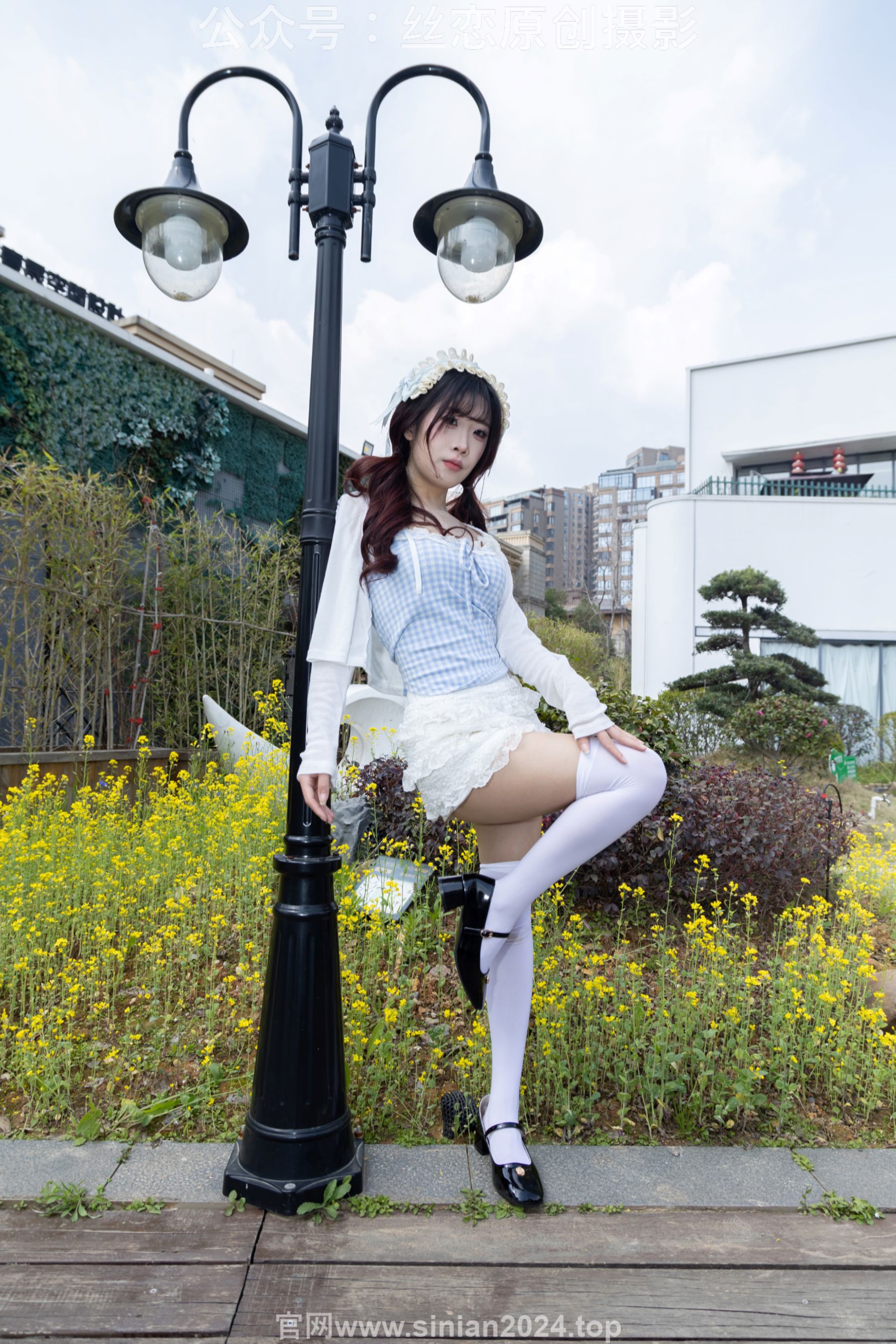 丝恋摄影 No.007 小梦 - 白色JK 超短裙 白色丝袜 黑色皮鞋/(285P)