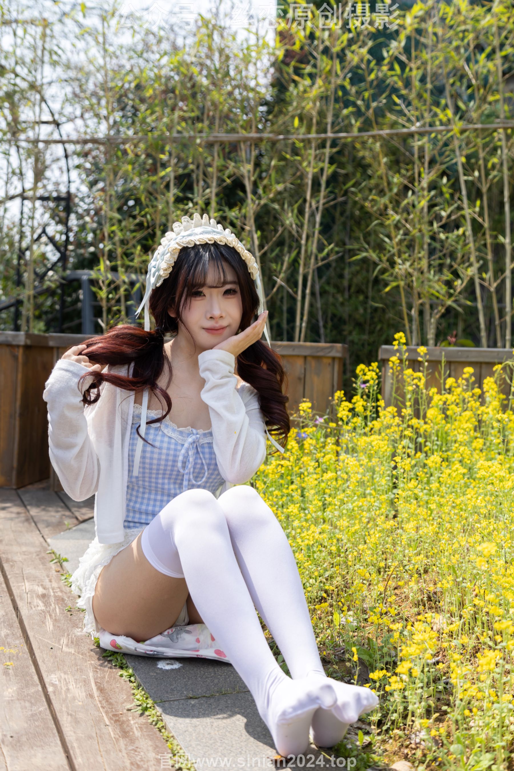 丝恋摄影 No.007 小梦 - 白色JK 超短裙 白色丝袜 黑色皮鞋/(285P)