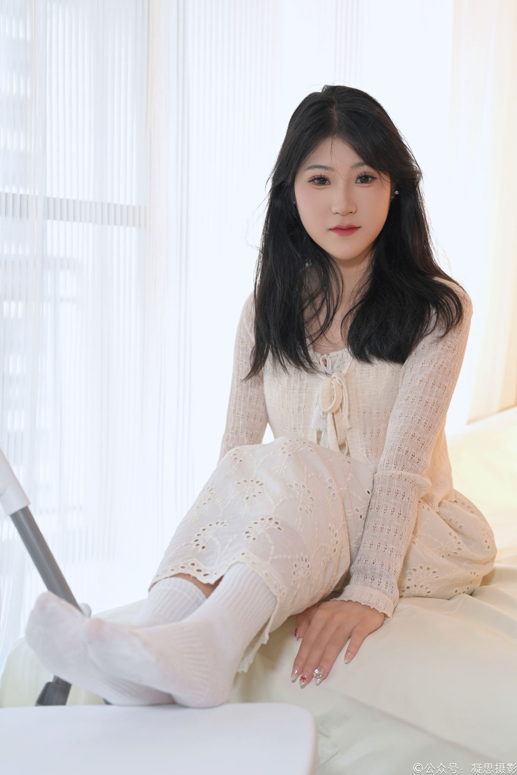 凝思摄影 No.005 琦琦 - 连衣裙、短白袜、平底鞋/(134P)
