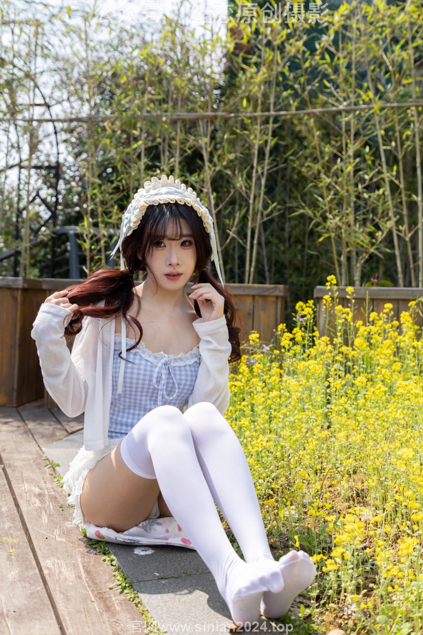 丝恋摄影 No.007 小梦 - 白色JK 超短裙 白色丝袜 黑色皮鞋/(285P)