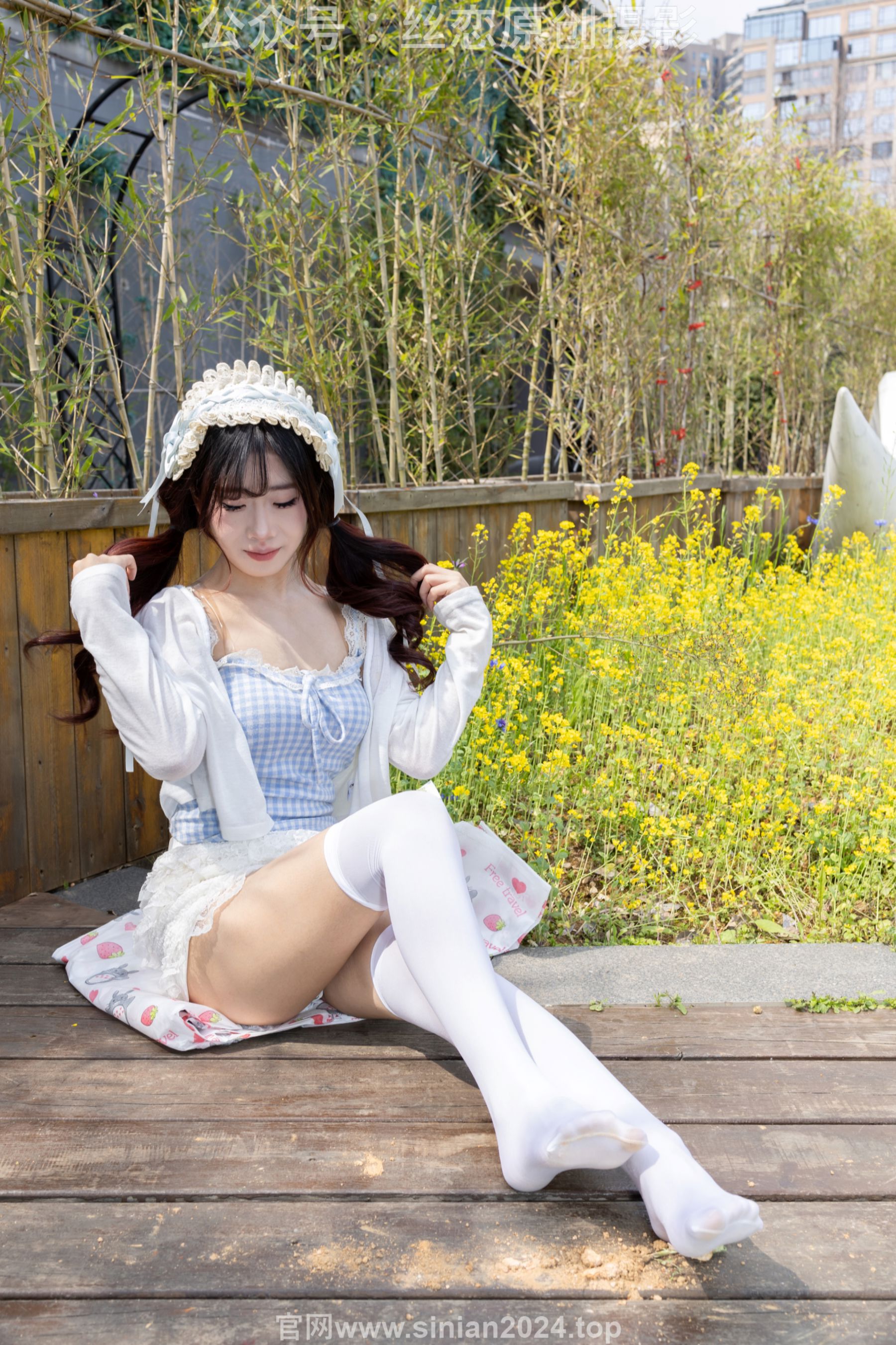 丝恋摄影 No.007 小梦 - 白色JK 超短裙 白色丝袜 黑色皮鞋/(285P)