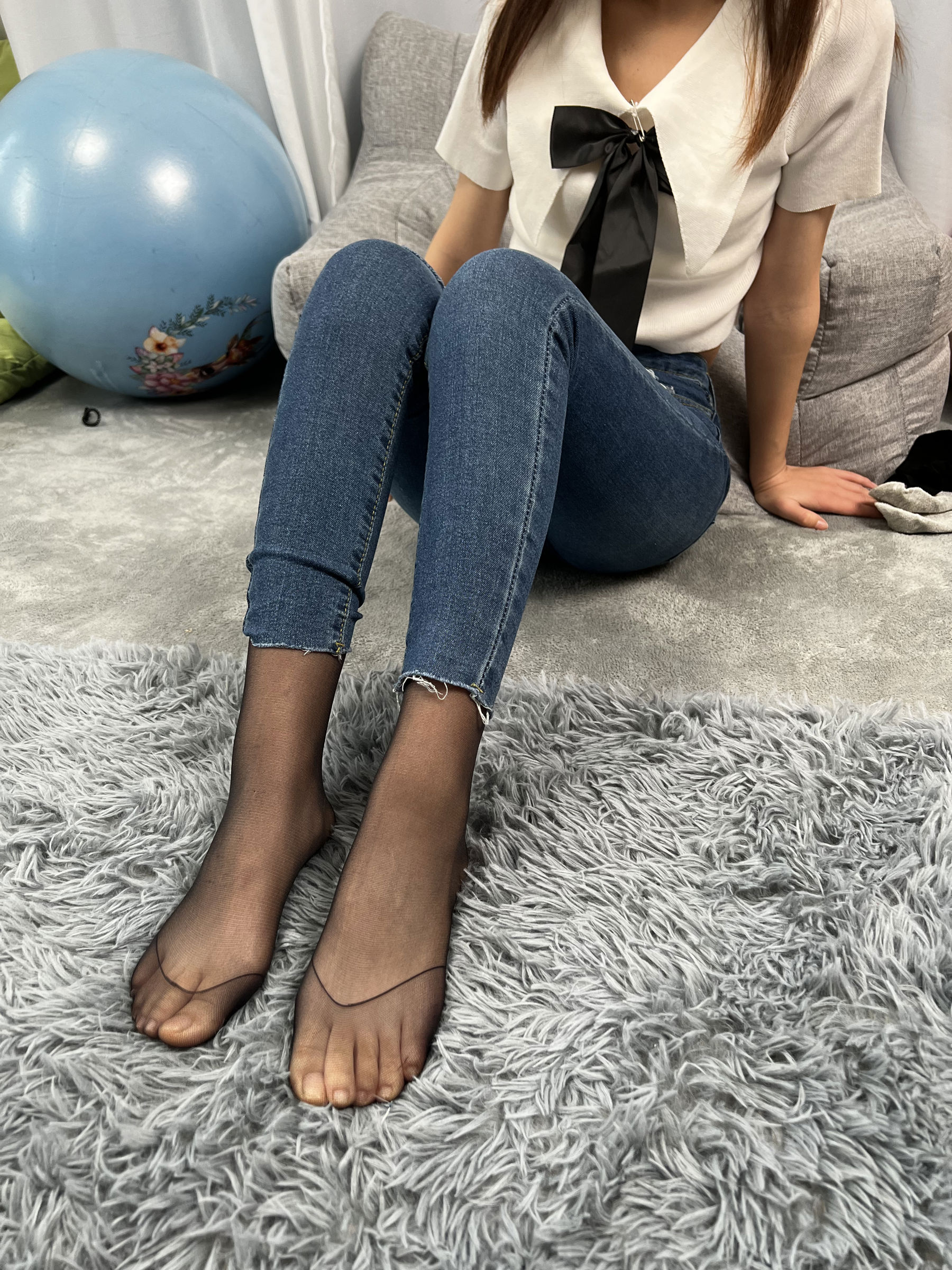 三禾摄影 No.024 牛仔裤里丝 帆布鞋 高跟/(201P)