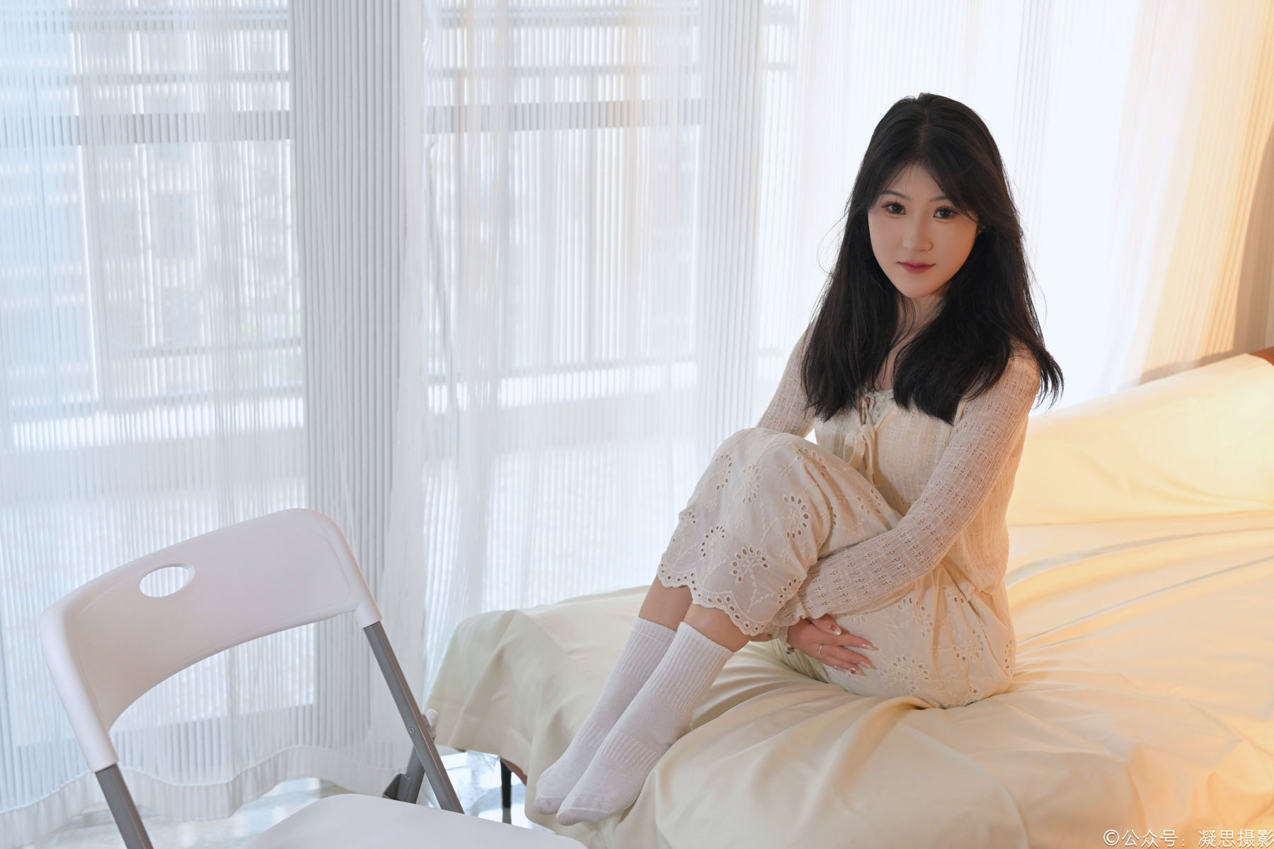 凝思摄影 No.005 琦琦 - 连衣裙、短白袜、平底鞋/(134P)