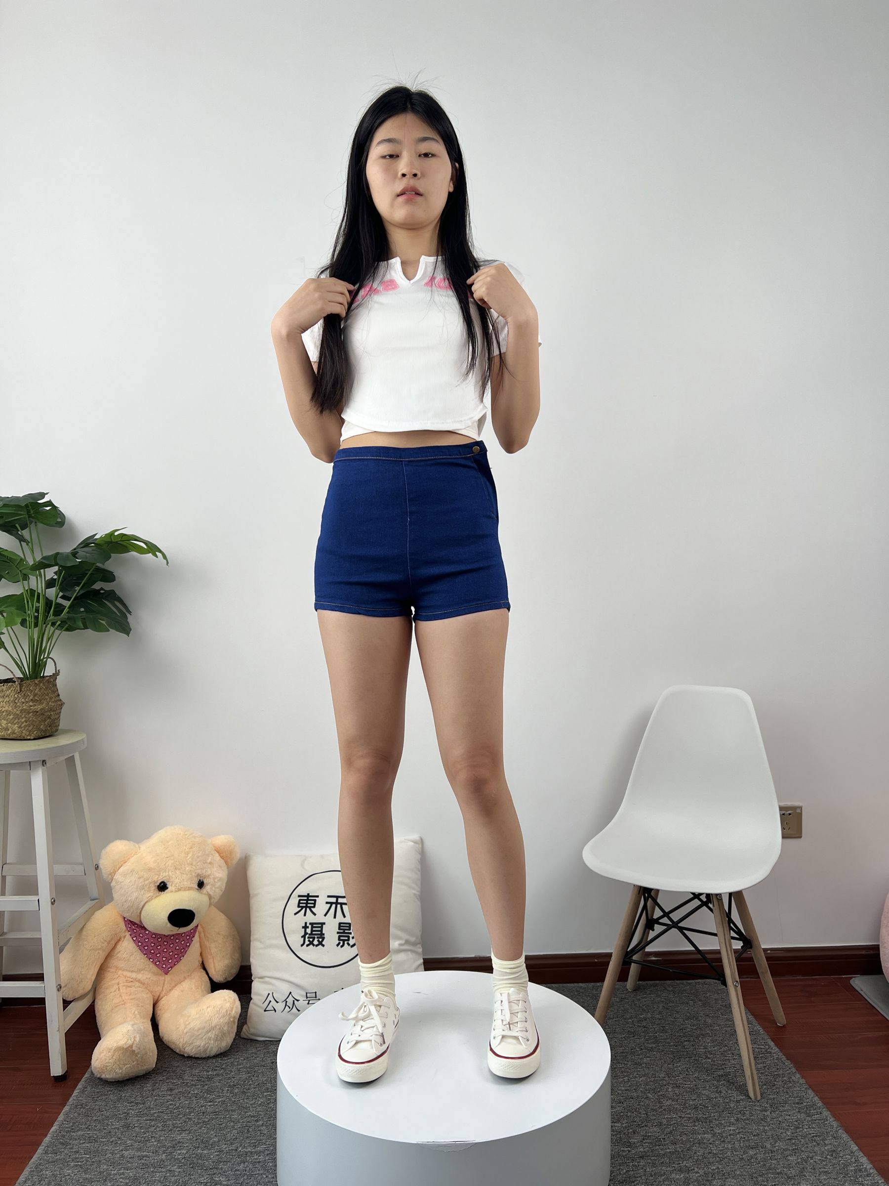 三禾摄影 No.027 牛仔短裤 棉袜 帆布鞋/(213P)