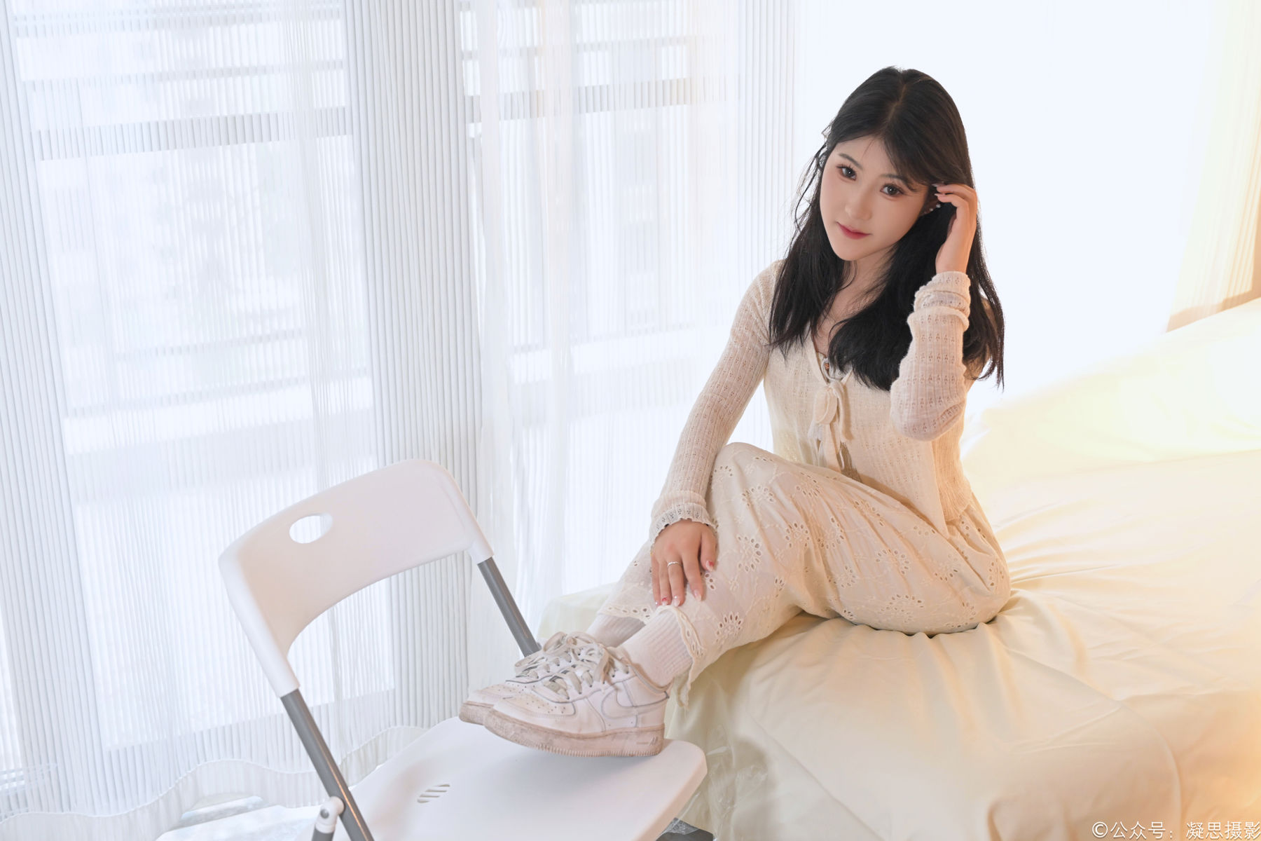 凝思摄影 No.005 琦琦 - 连衣裙、短白袜、平底鞋/(134P)