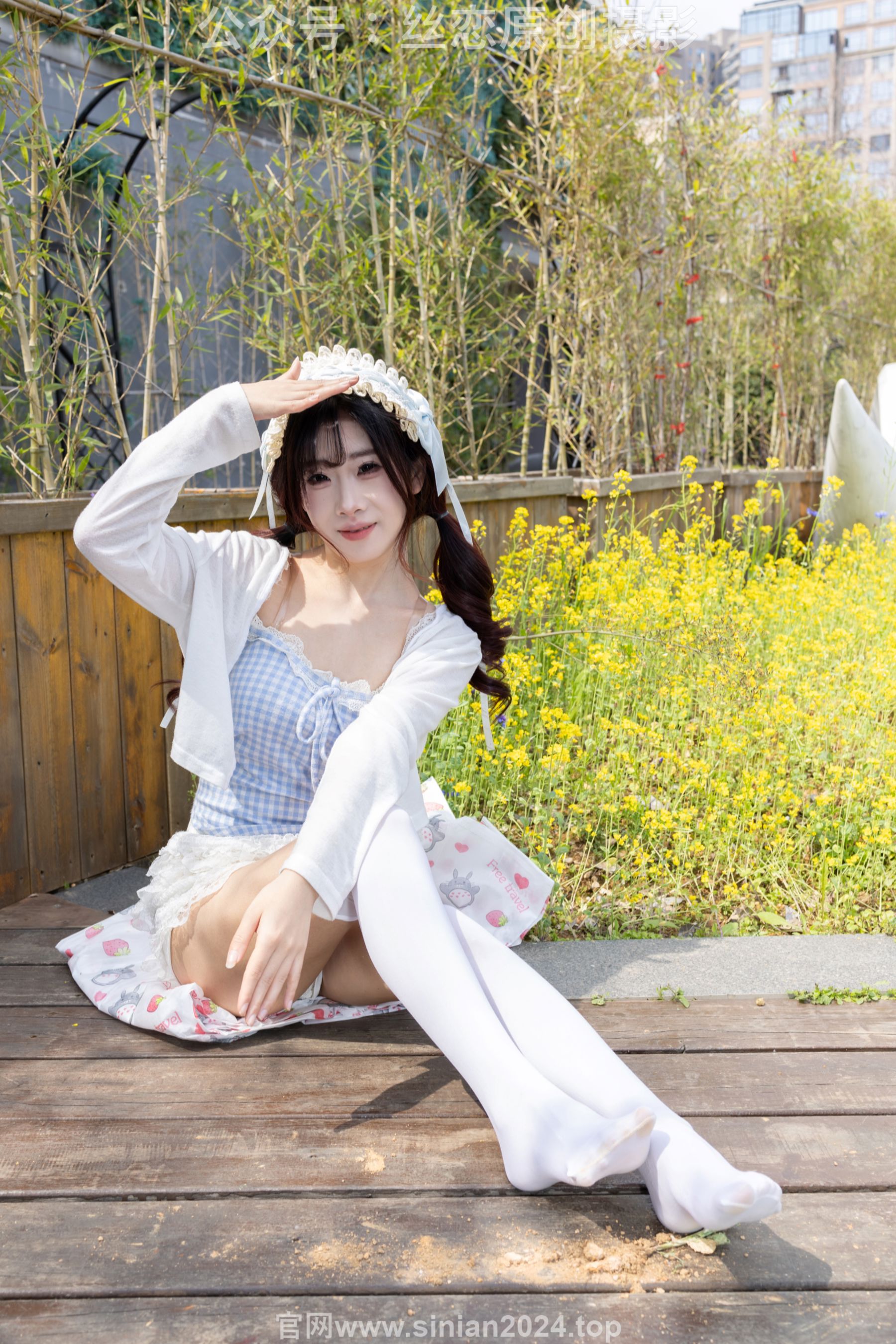 丝恋摄影 No.007 小梦 - 白色JK 超短裙 白色丝袜 黑色皮鞋/(285P)