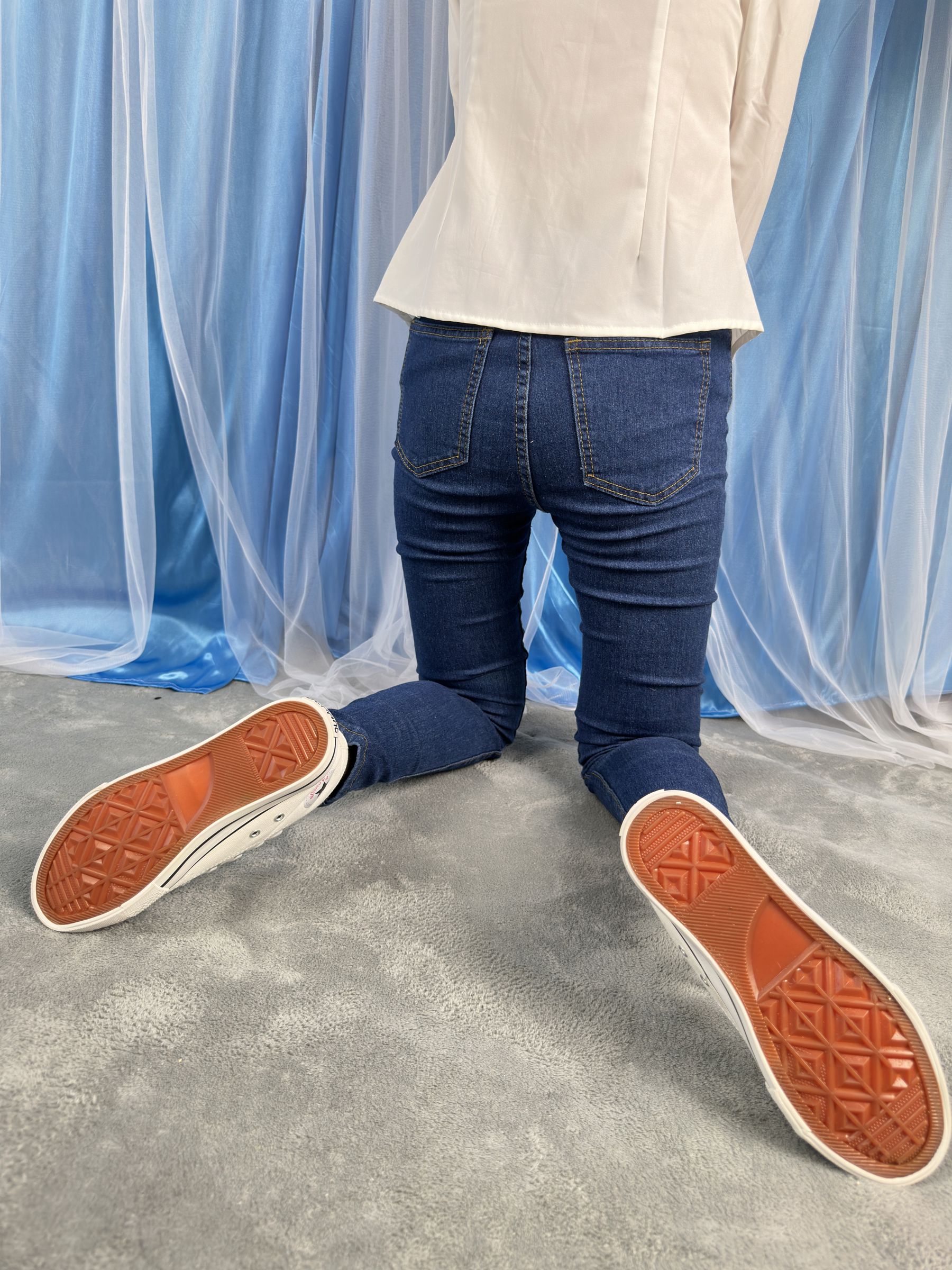 三禾摄影 No.024 牛仔裤里丝 帆布鞋 高跟/(201P)