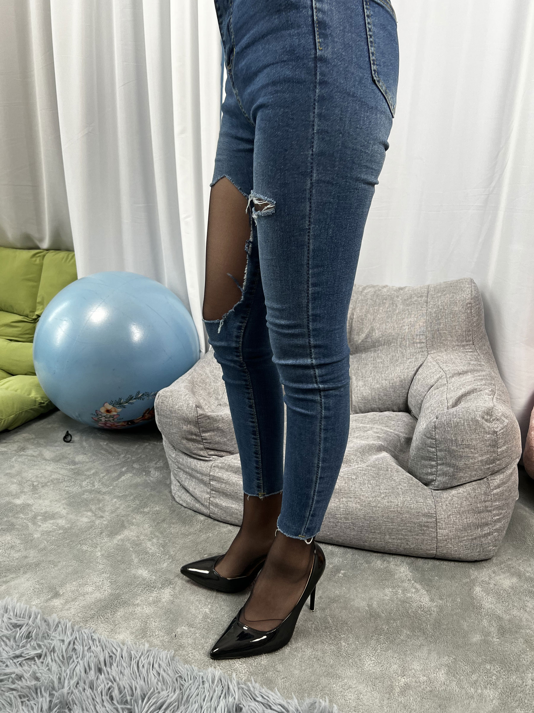 三禾摄影 No.024 牛仔裤里丝 帆布鞋 高跟/(201P)