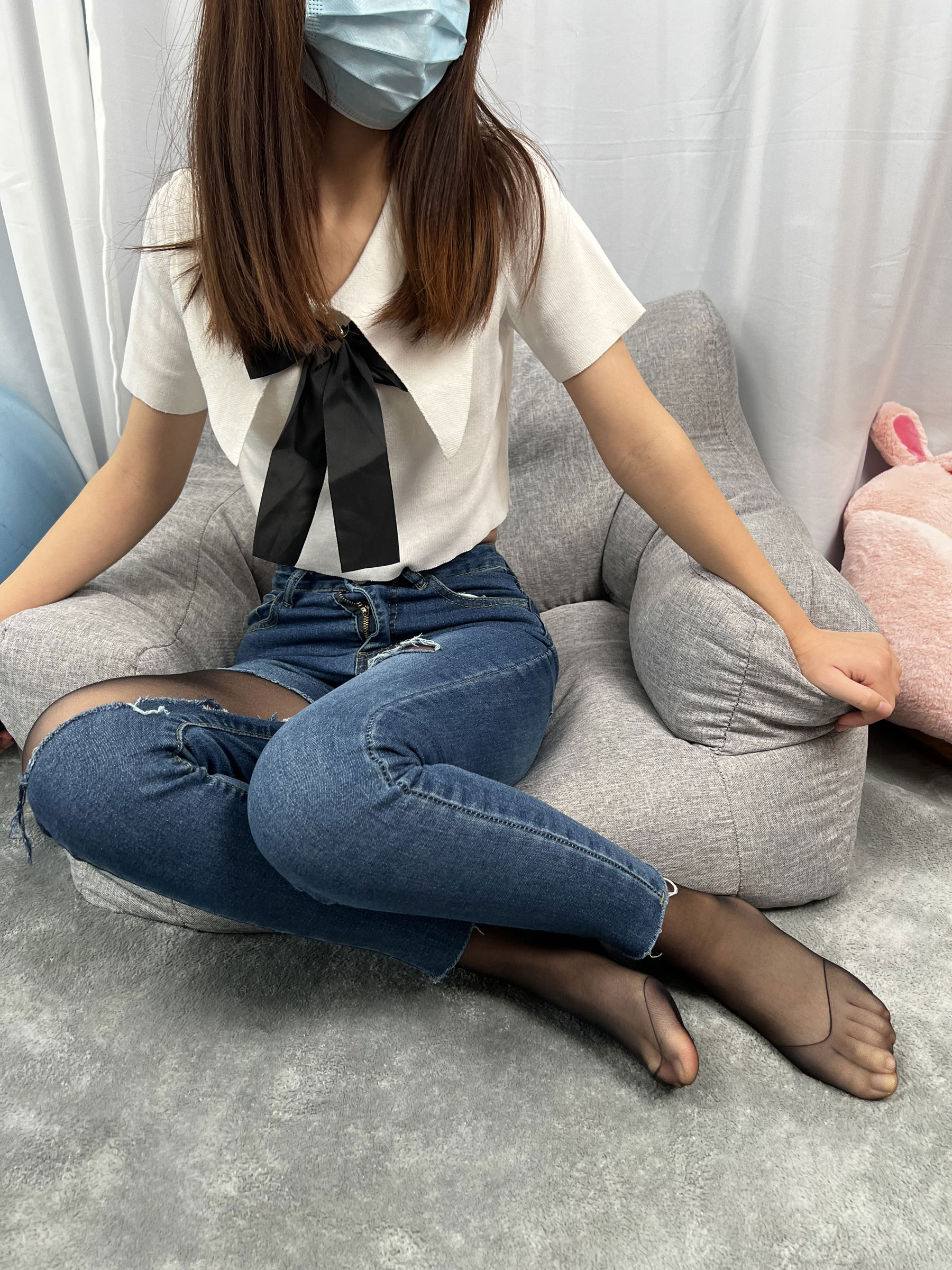 三禾摄影 No.024 牛仔裤里丝 帆布鞋 高跟/(201P)